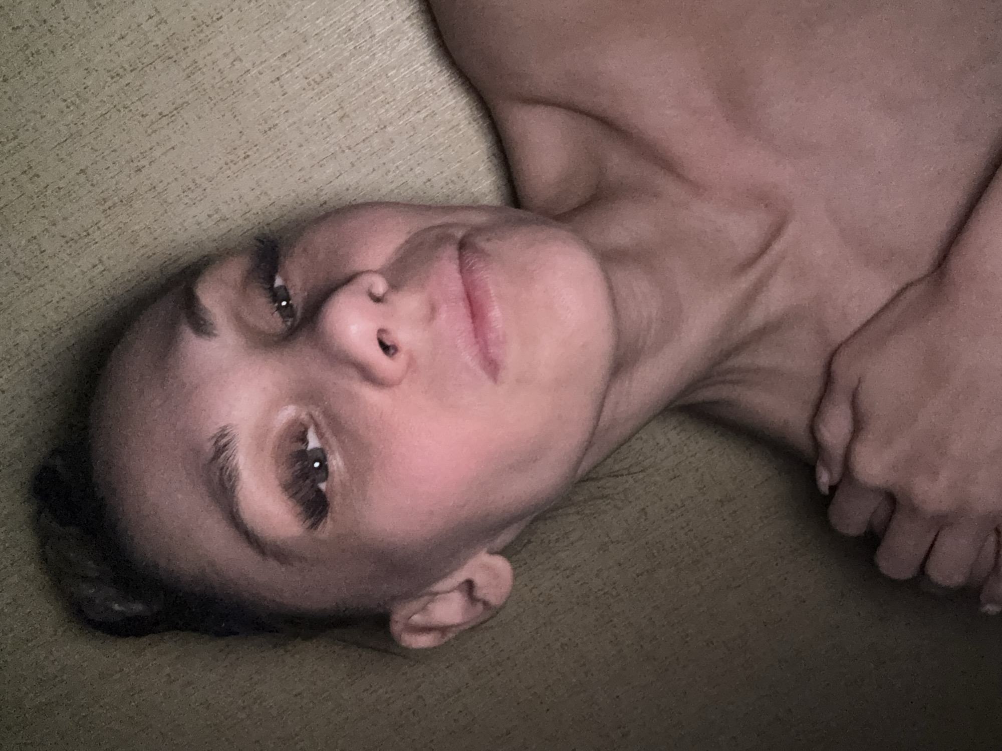 Woman resting on textured surface observed in Russia