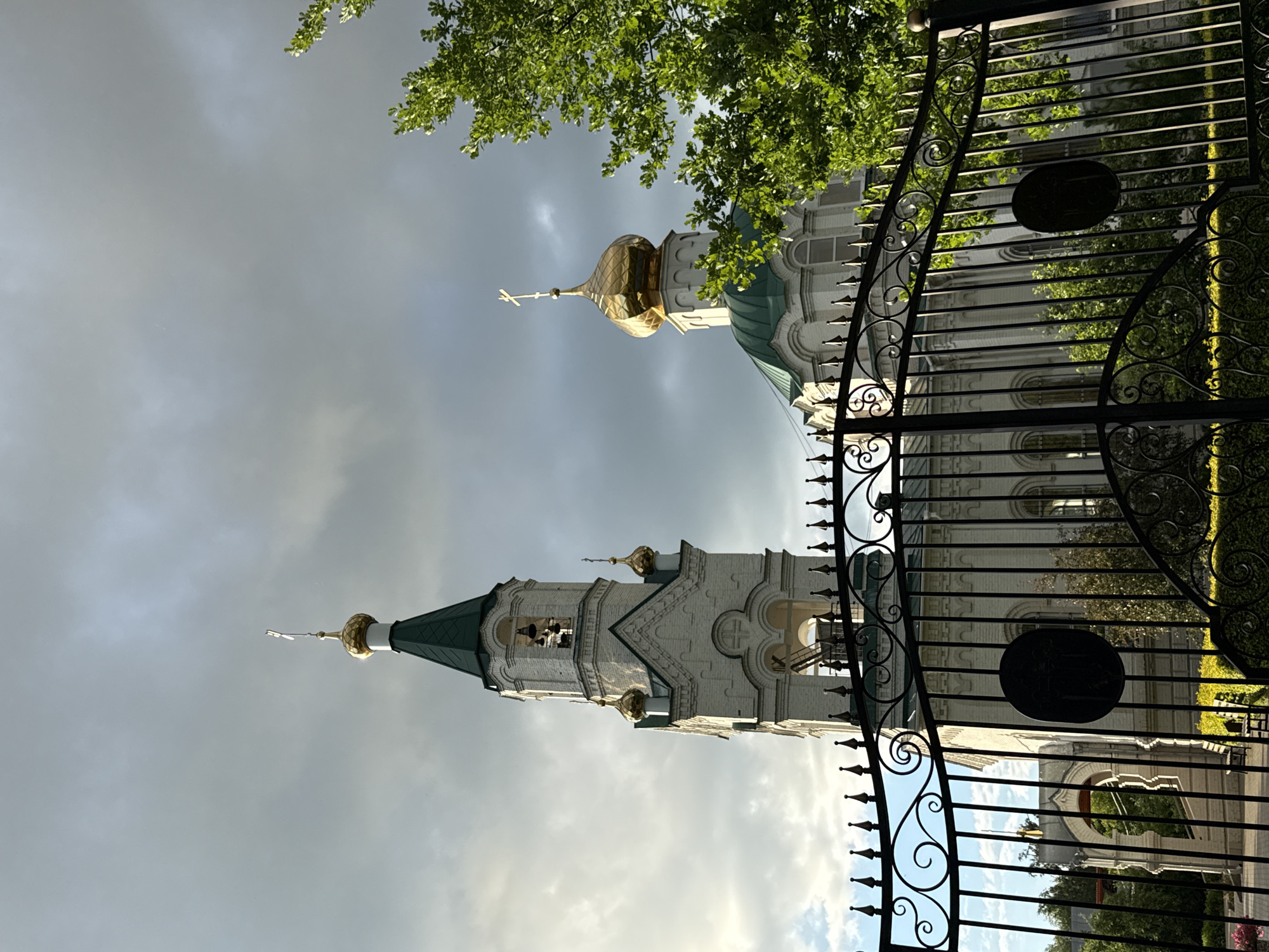 Orthodox church in Votkinsk photographed from multiple angles