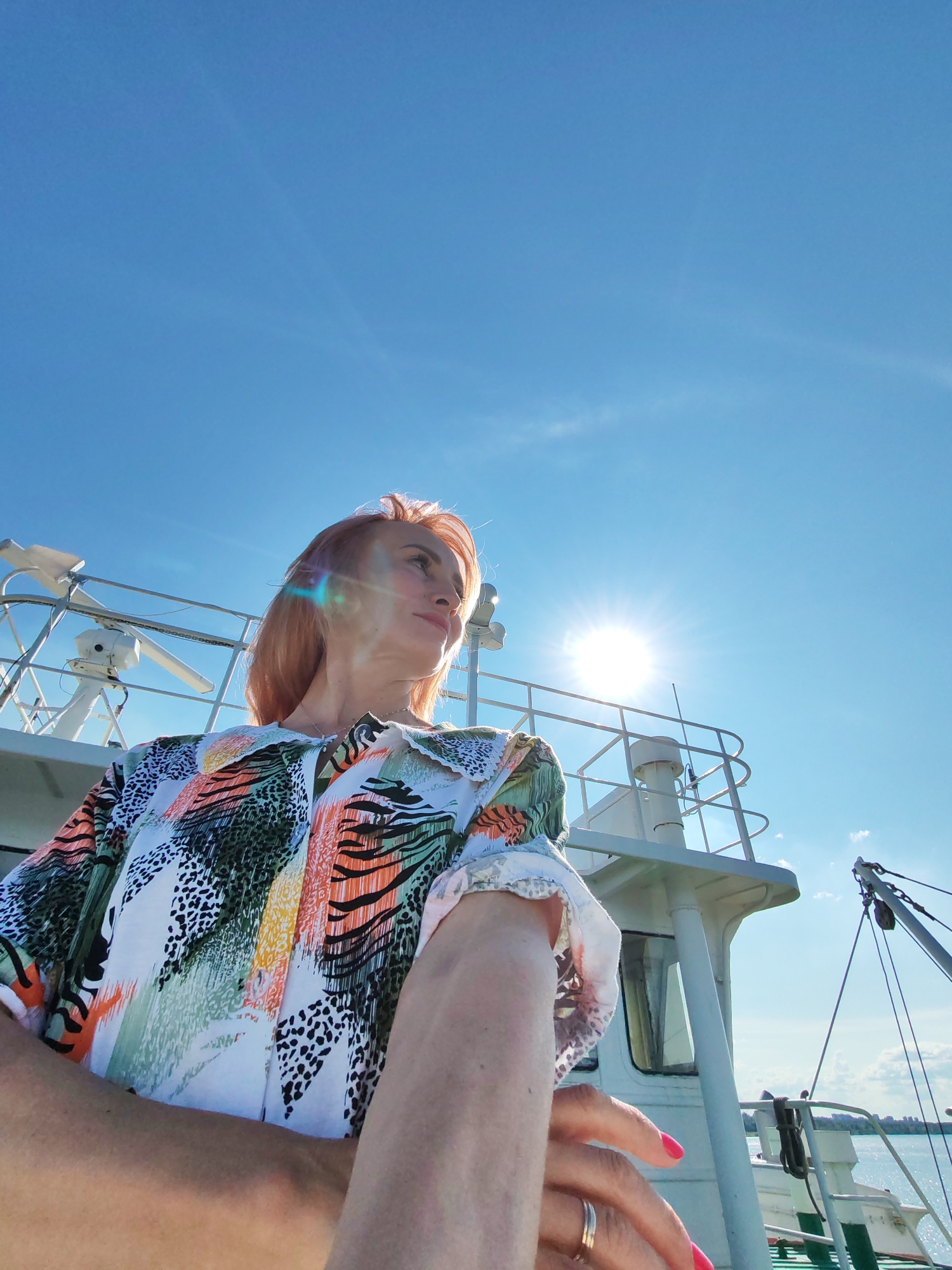 Afternoon river cruise aboard a Russian vessel
