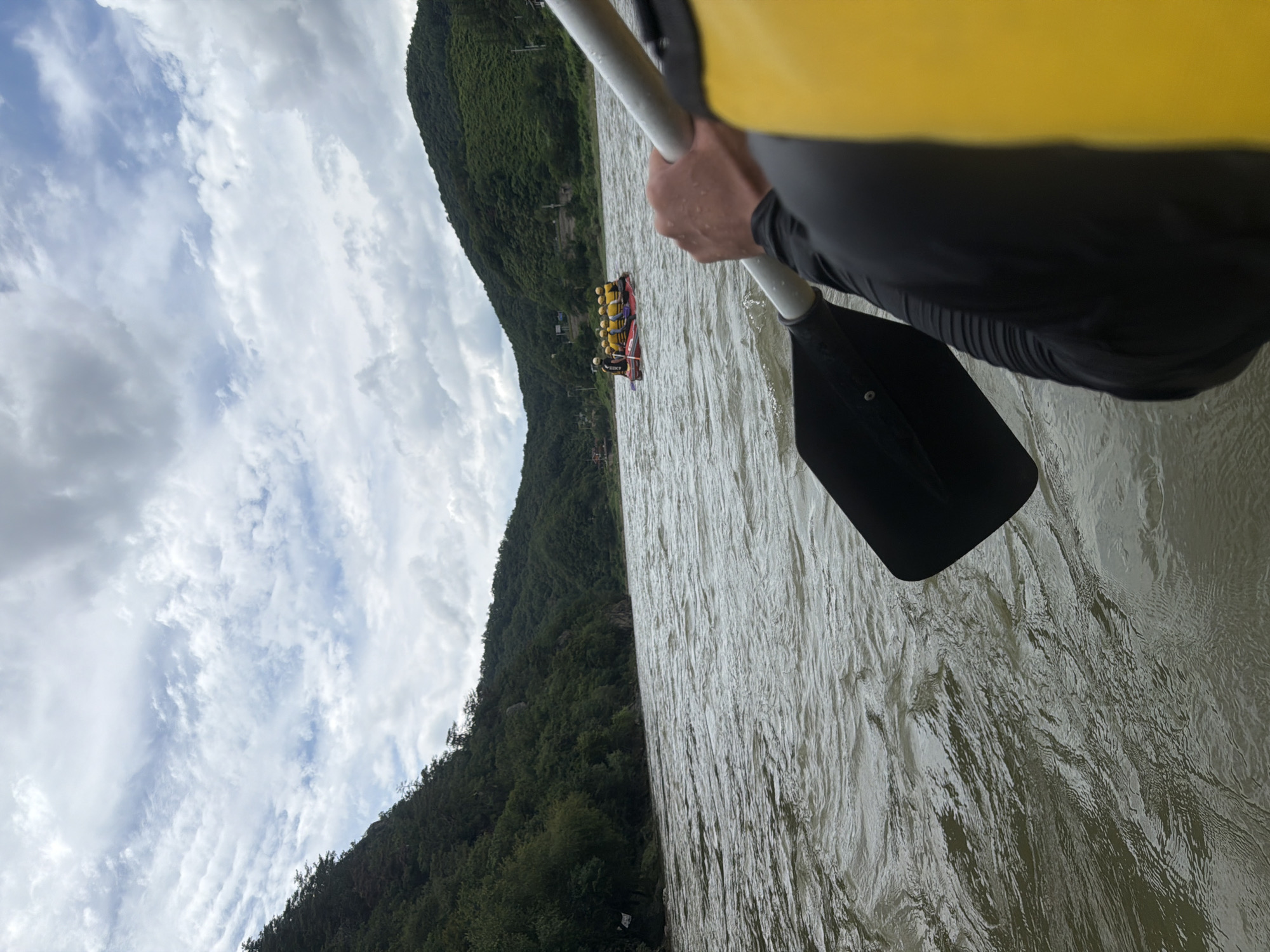 River rafting through a forested valley in Seo-myeon
