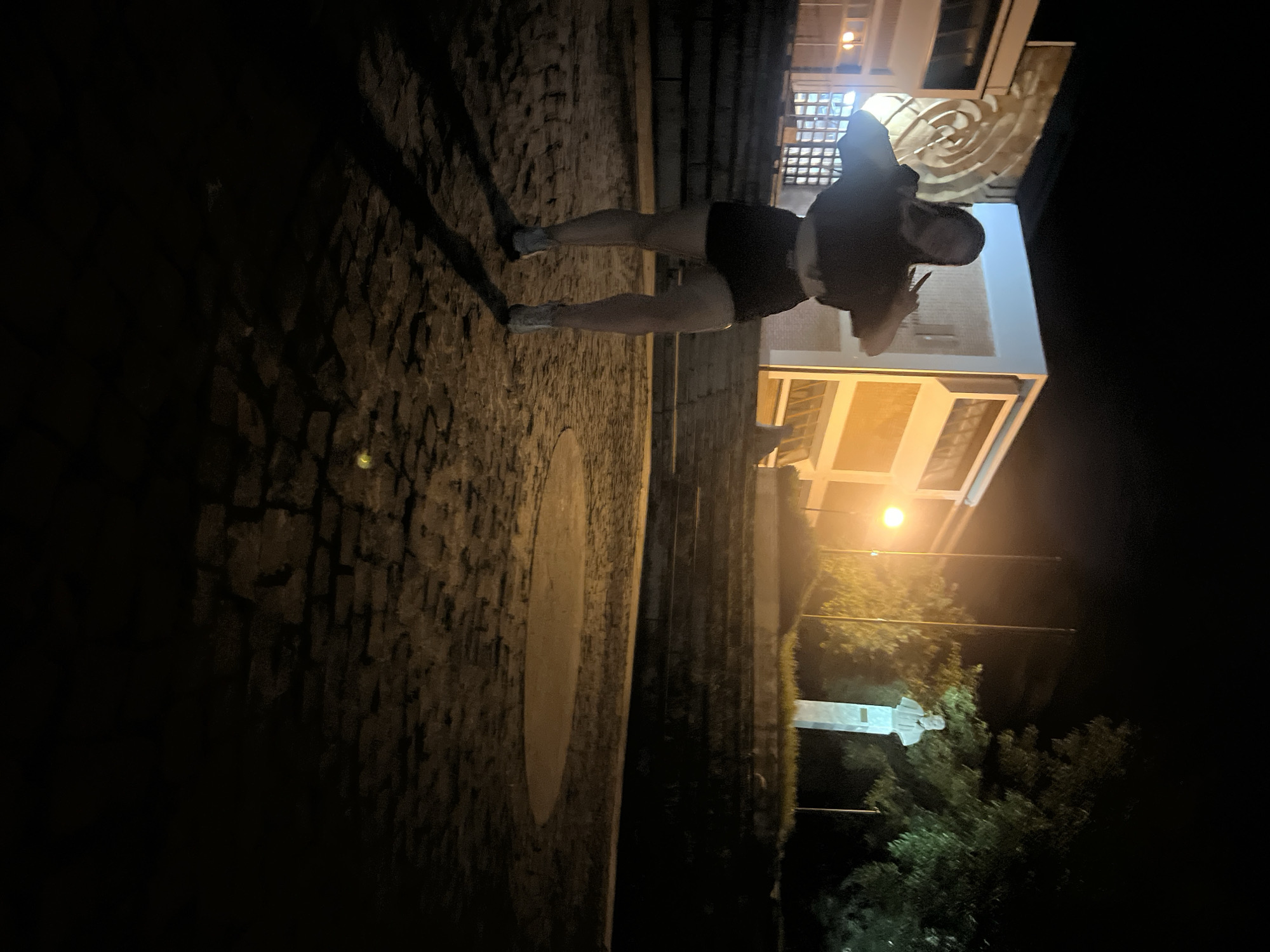 Late-evening stroll through Blagoevgrad's city center streets and plazas