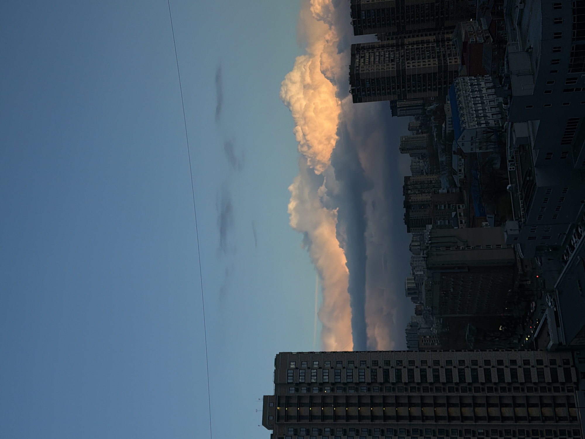 Dramatic clouds observed over Rostov-on-Don cityscape