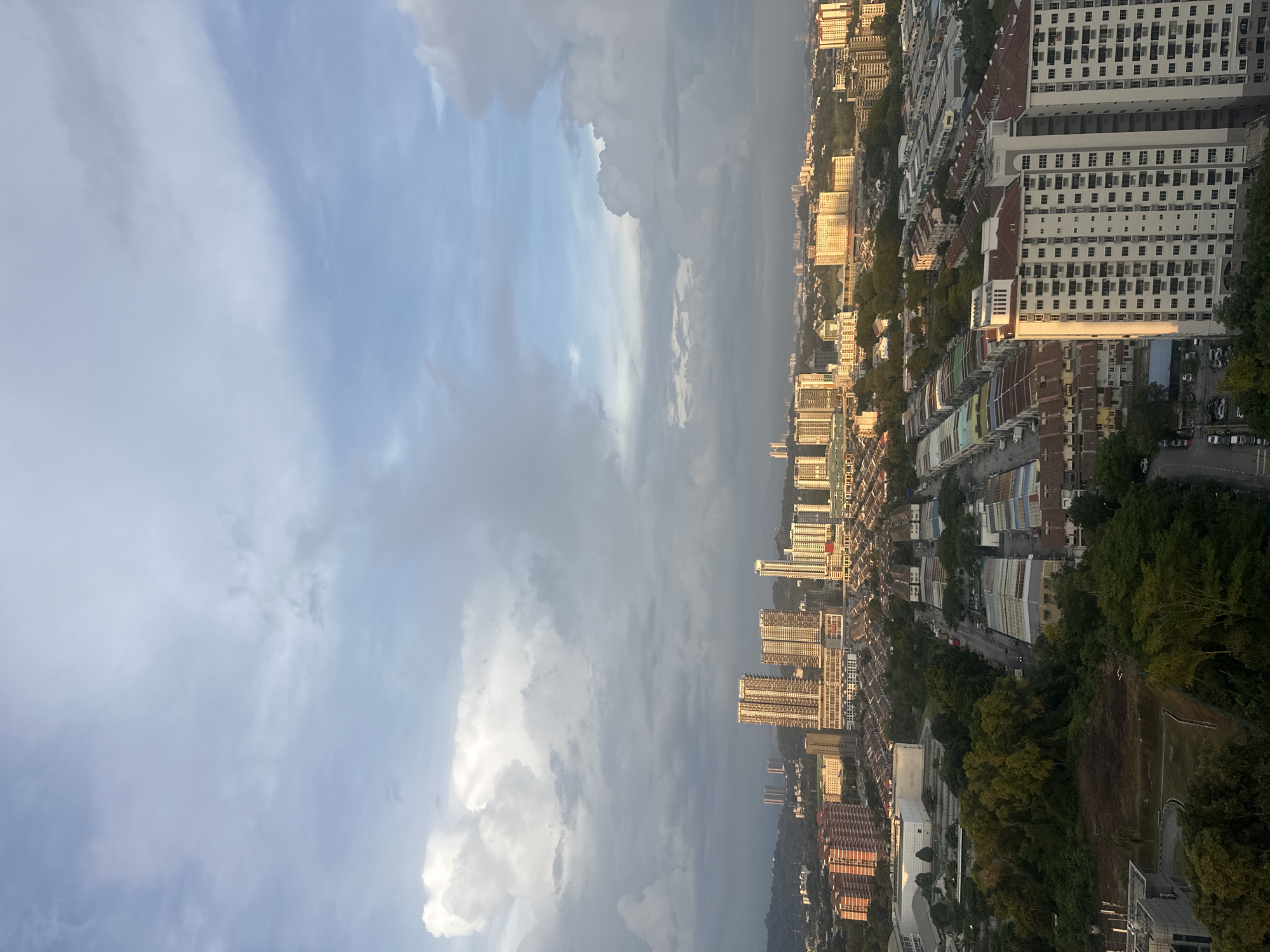 Cloudy morning scene captured over Kuala Lumpur residential area