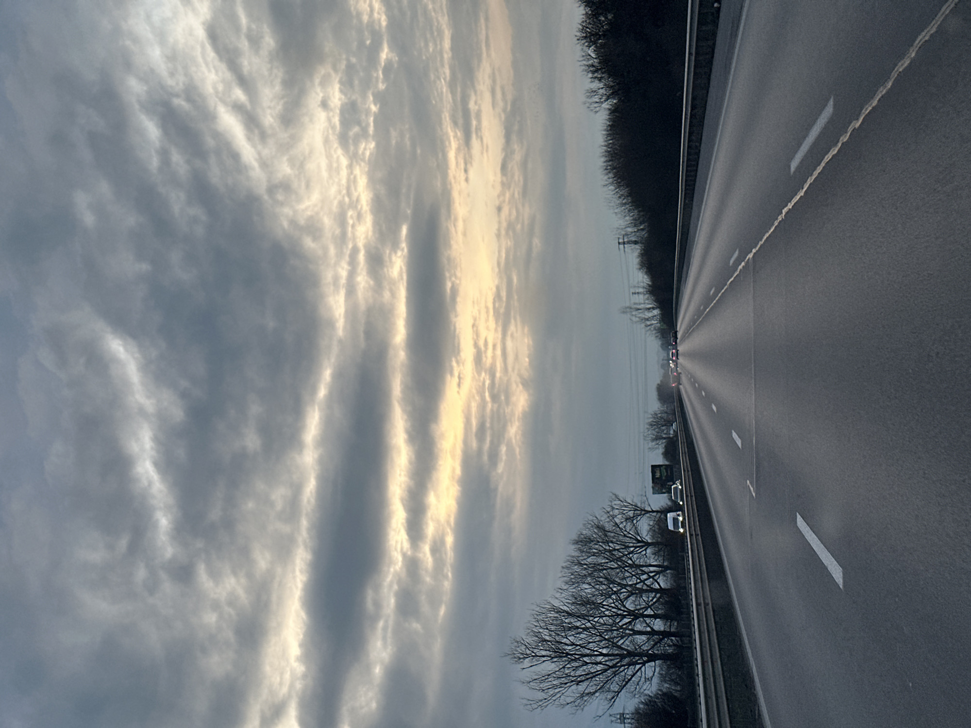 Highway scene captured under cloudy skies in Bulgaria