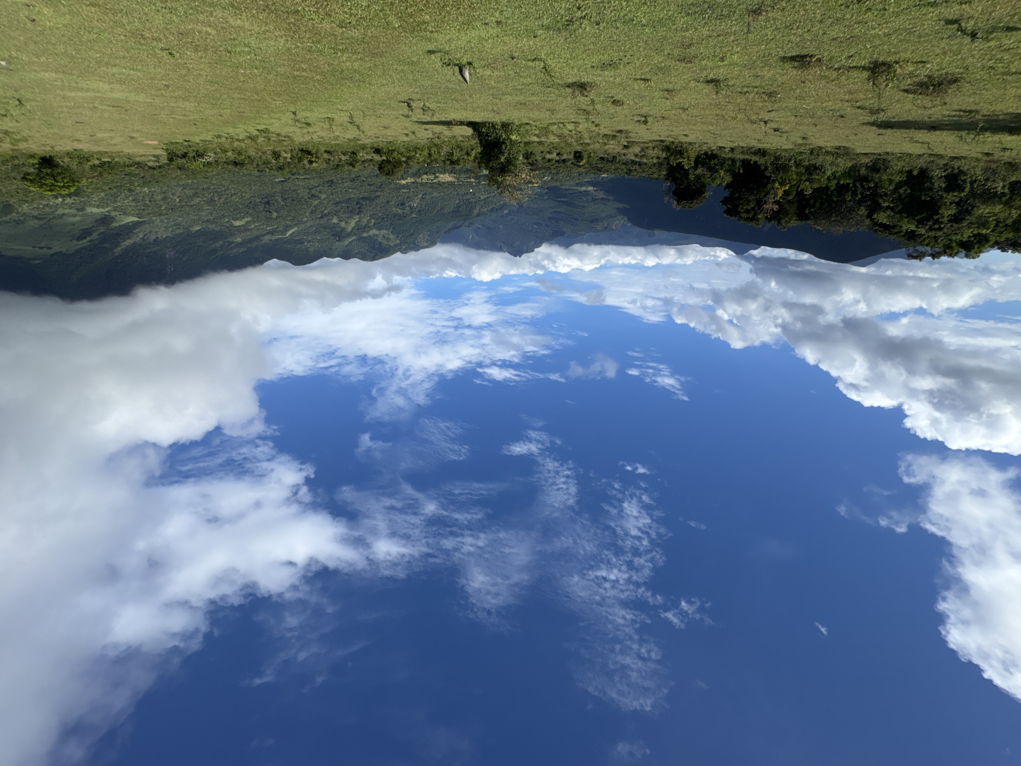 Upside-down landscape photograph captured in Illukkumbura, Sri Lanka