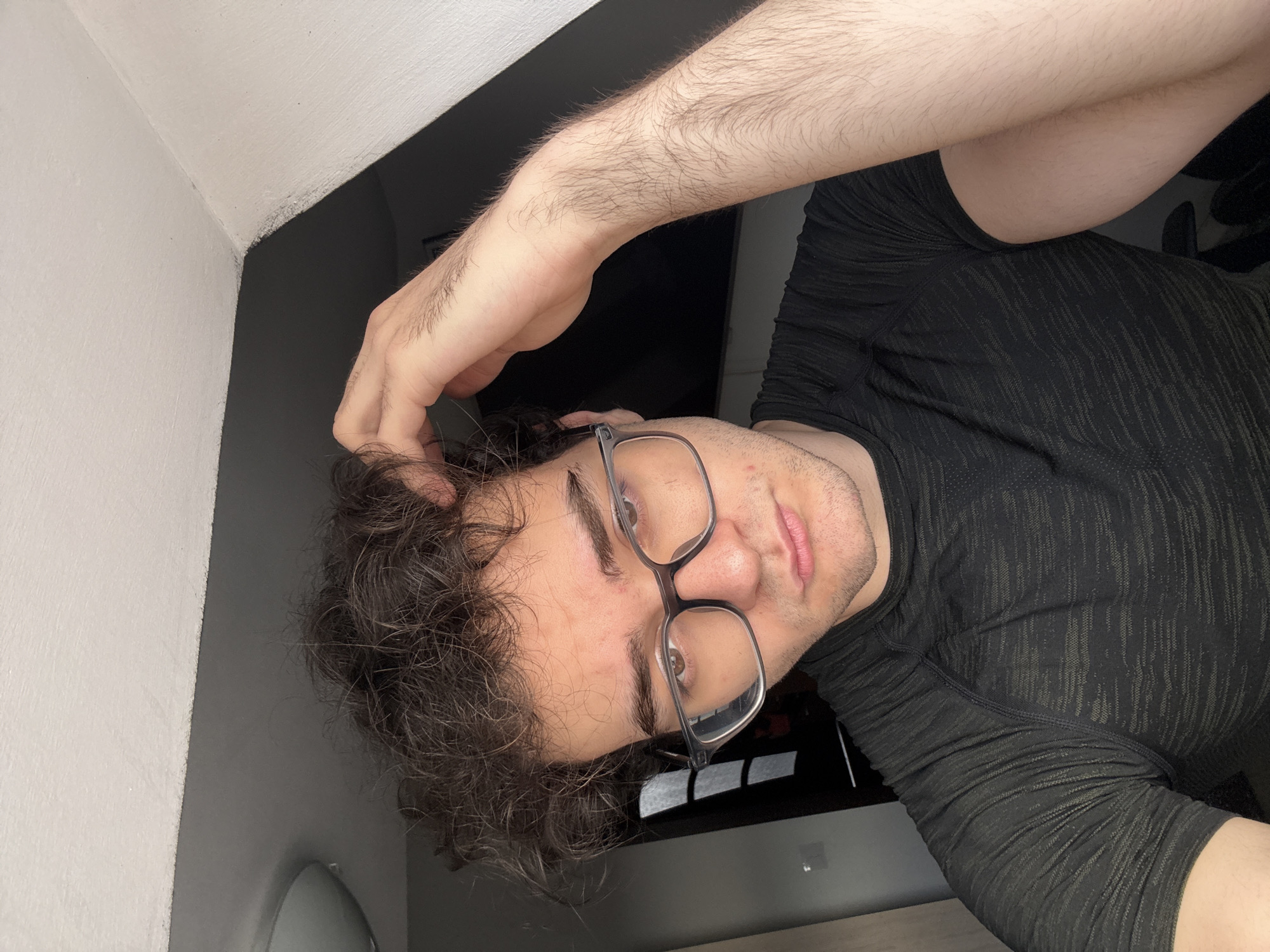 Young man documents daily routine through selfies in Blagoevgrad