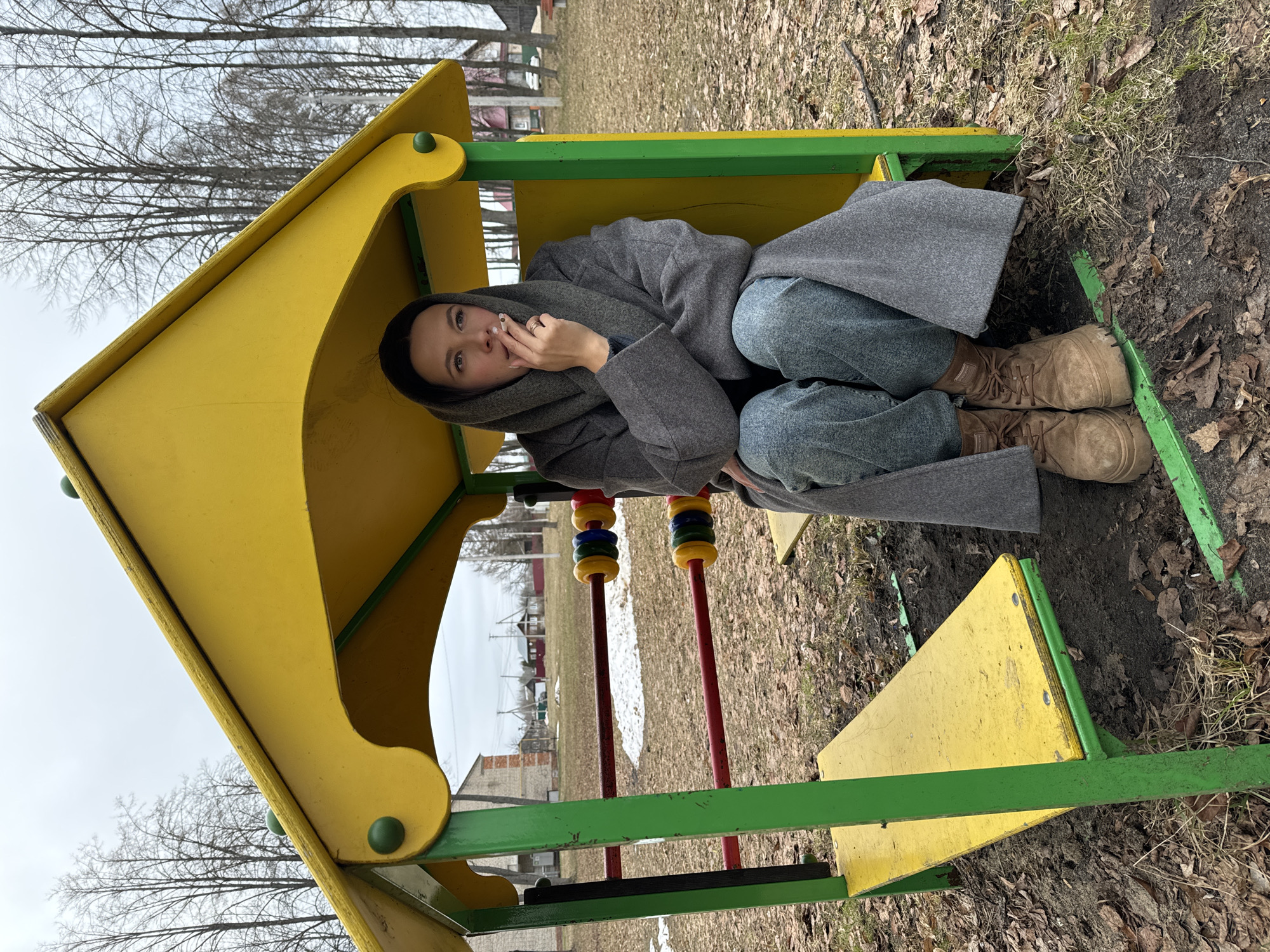 Families enjoy spring afternoon at Russian playground despite cold