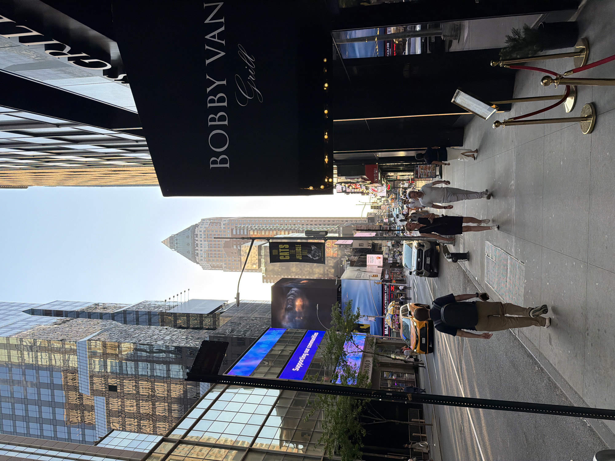 Evening street scene documented near Bobby Van Grill, NYC
