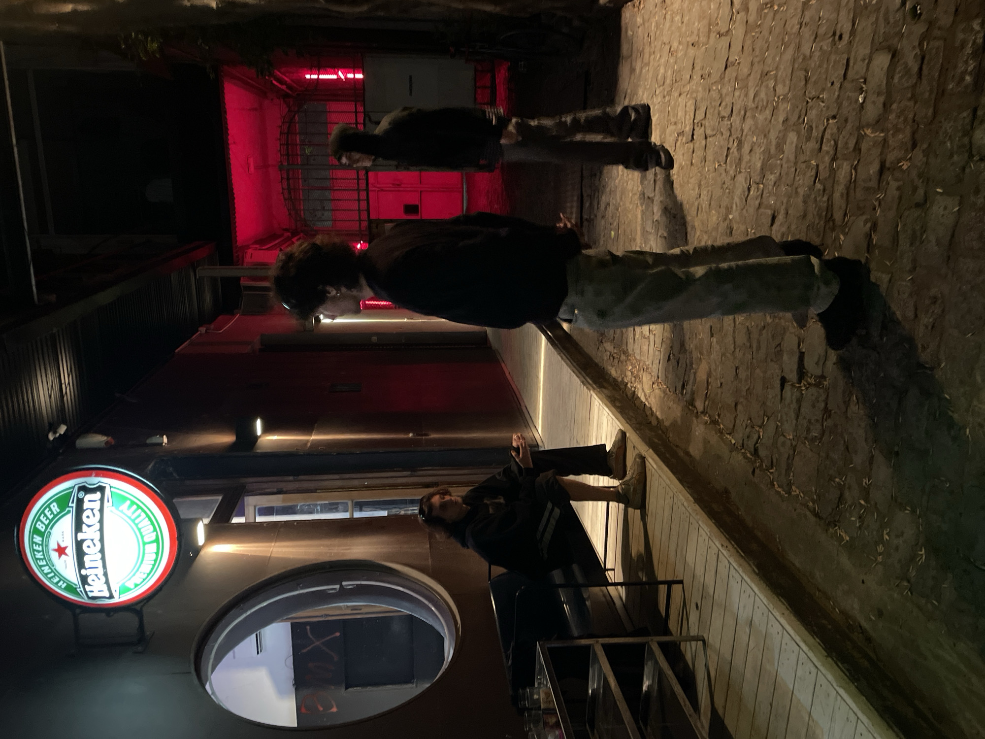 Atmospheric alleyway scene captured in Buenos Aires nighttime district