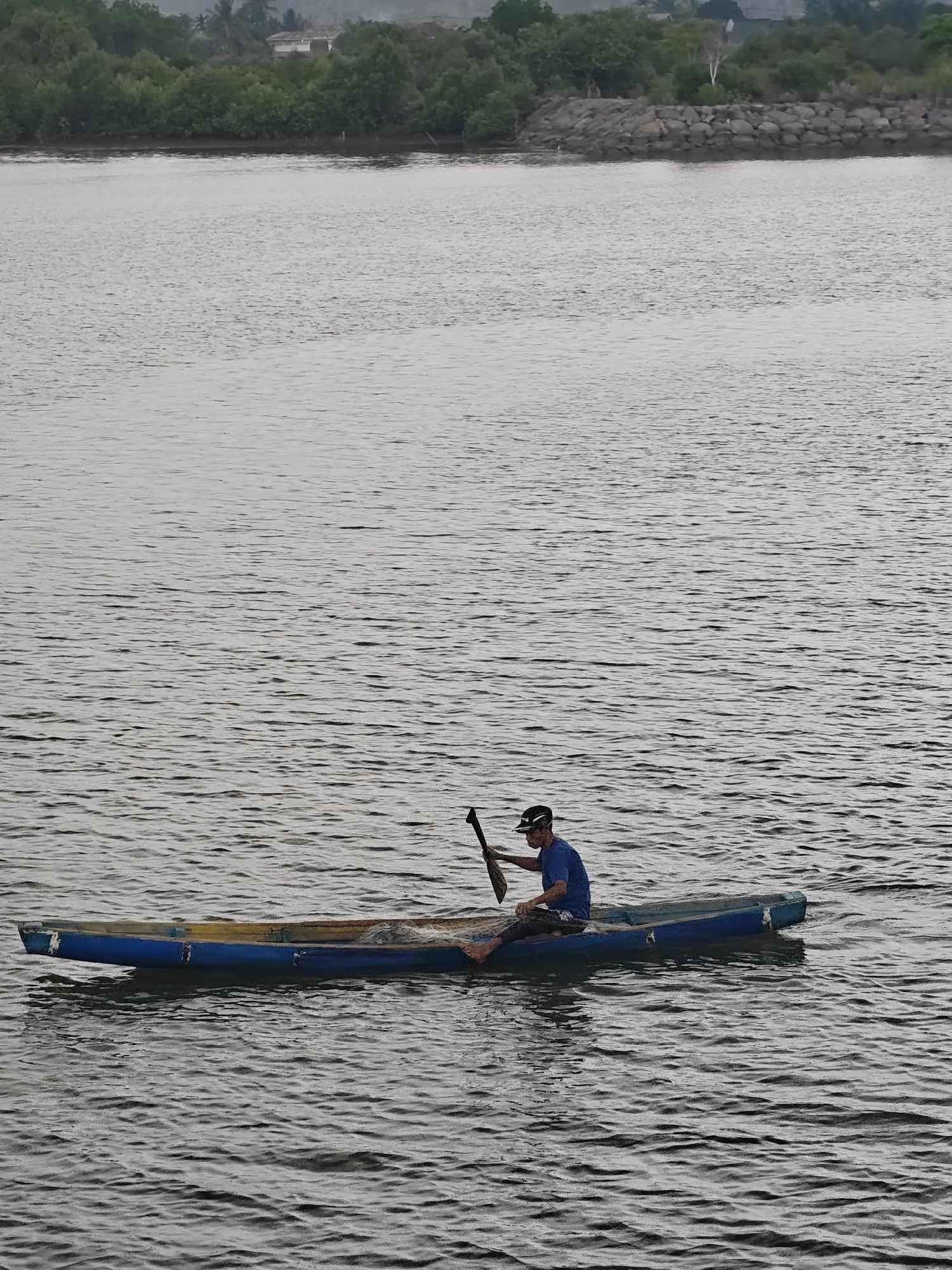 Morning fishing activity observed along Lhokseumawe waterways
