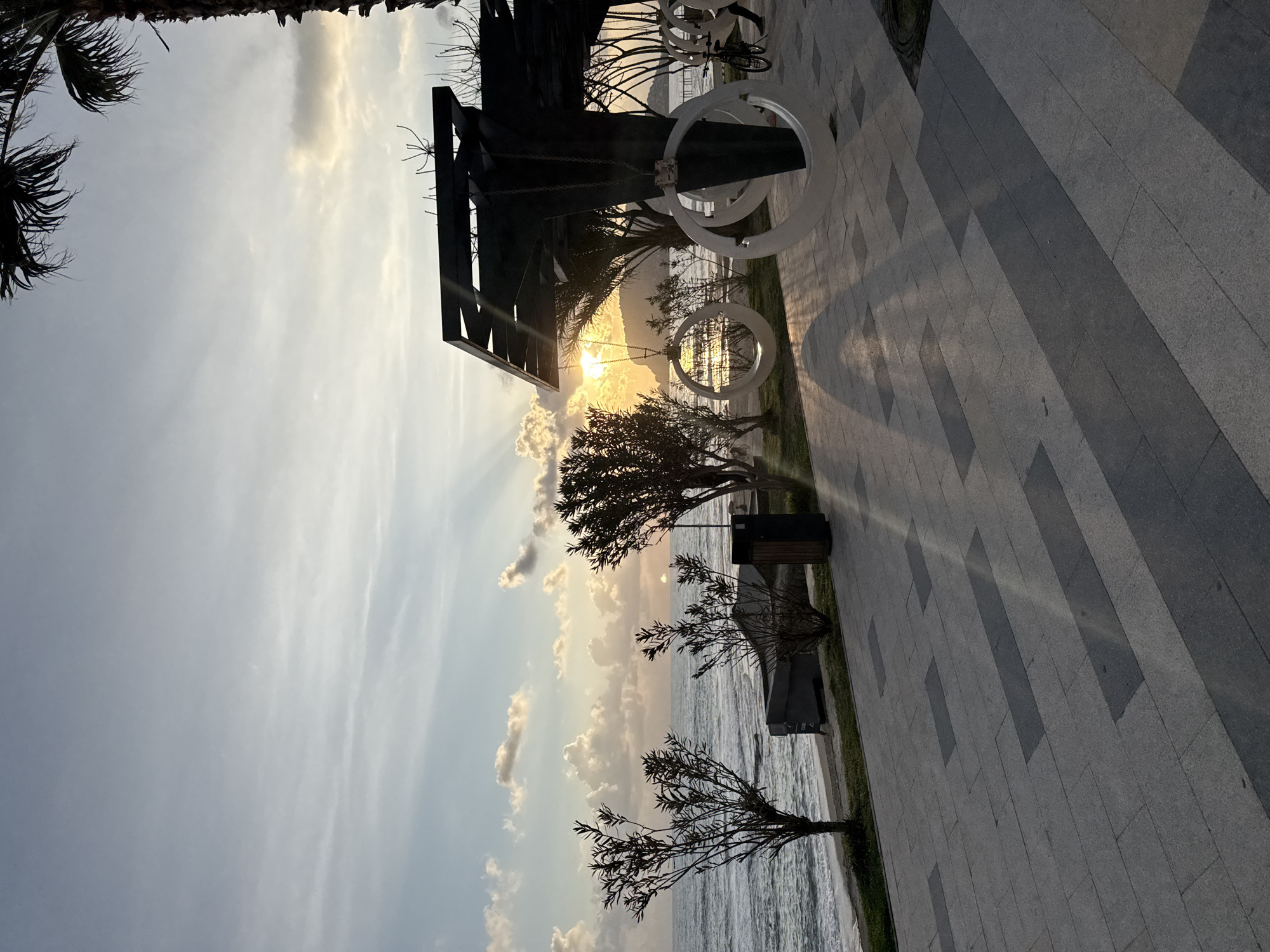 Sunset coastal scenes documented along Alanya Turkey waterfront promenade