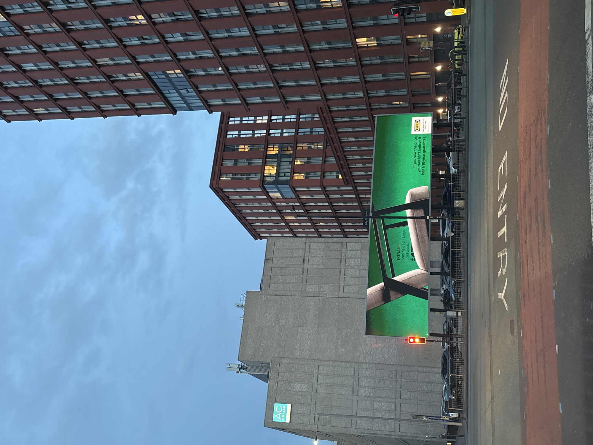Evening street life documented across Manchester city center