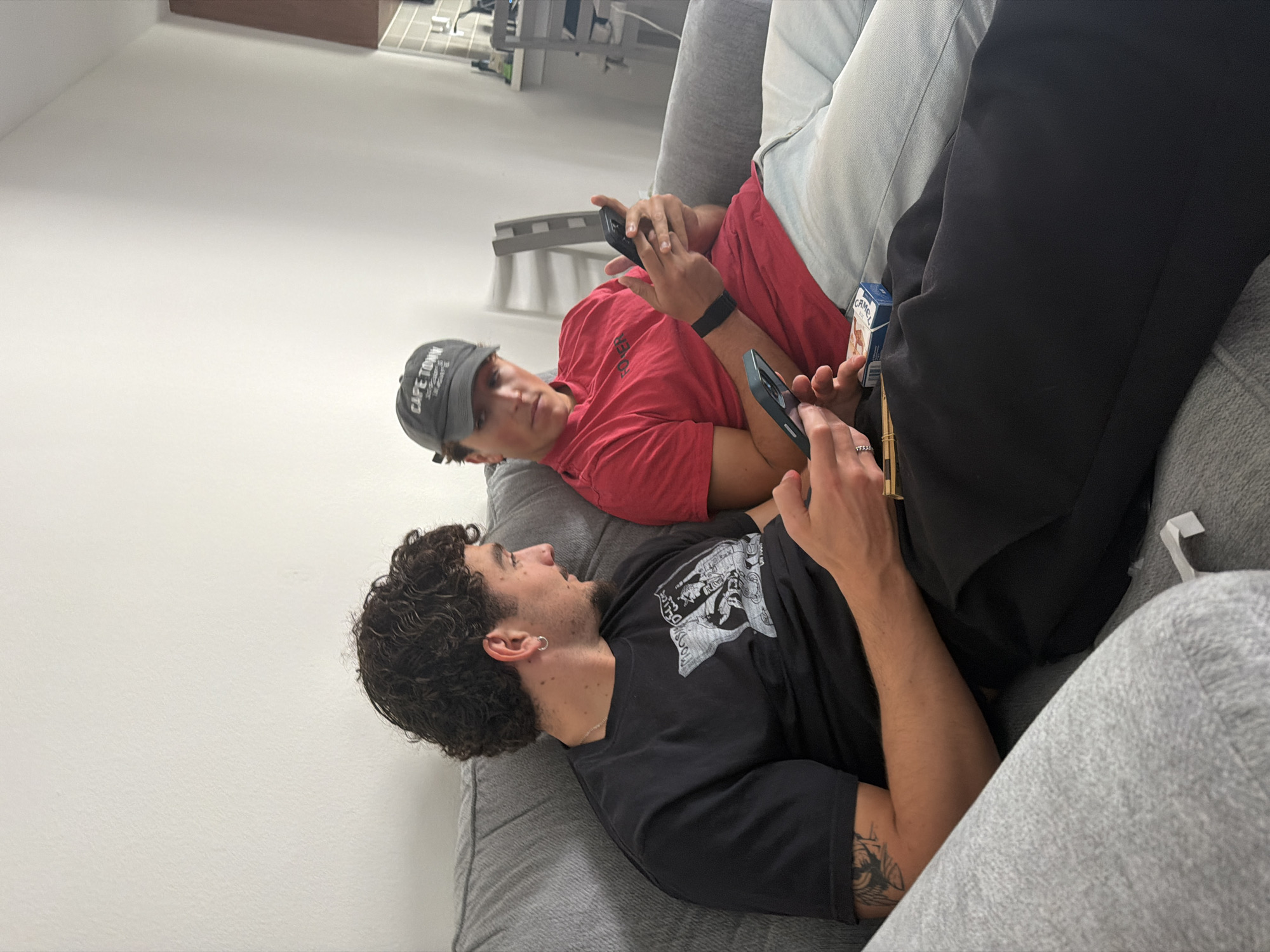 Domestic scenes captured in Redondo Beach homes Thursday evening