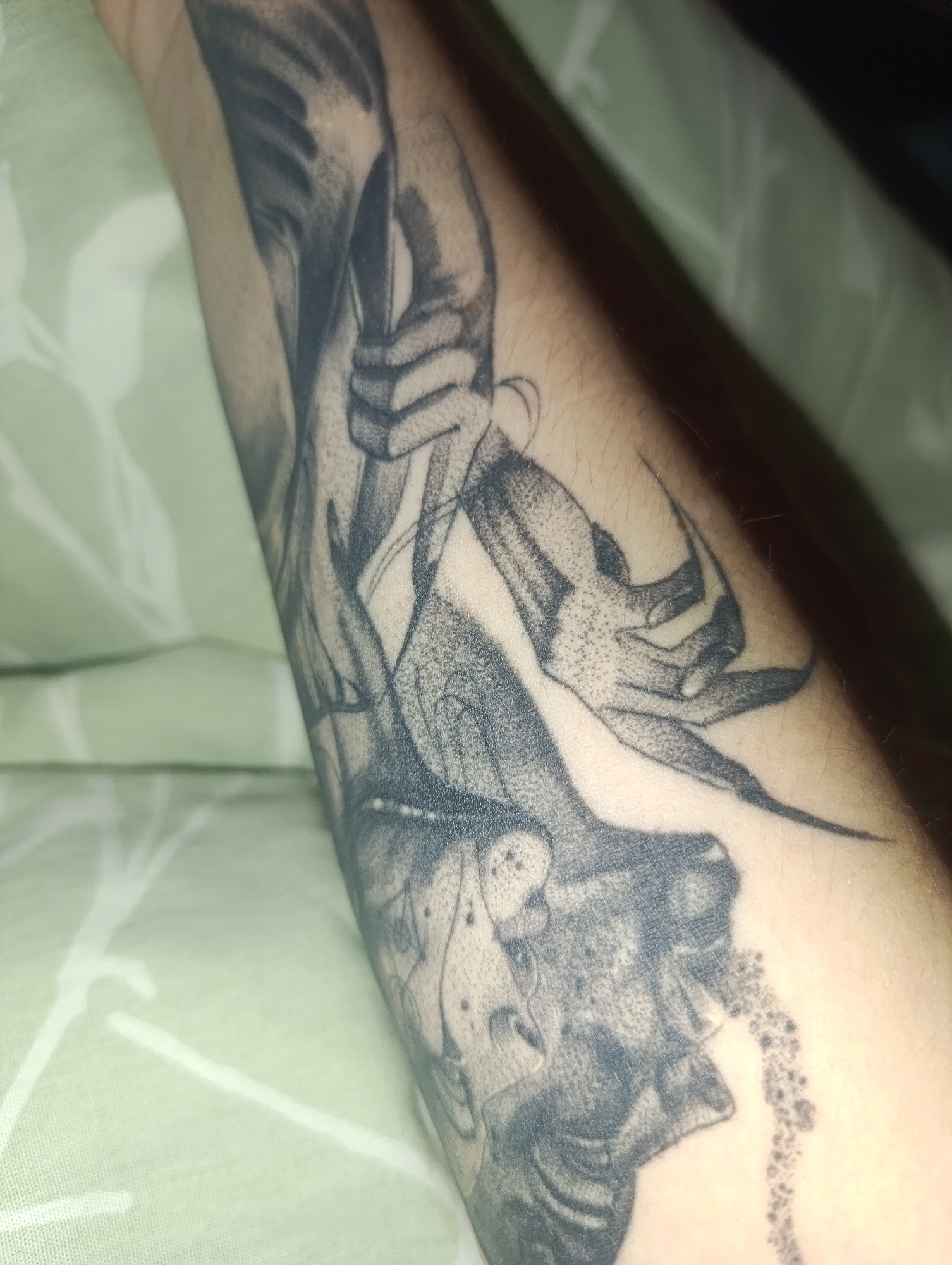 Personal moments captured in Russian village include tattoos, snacks