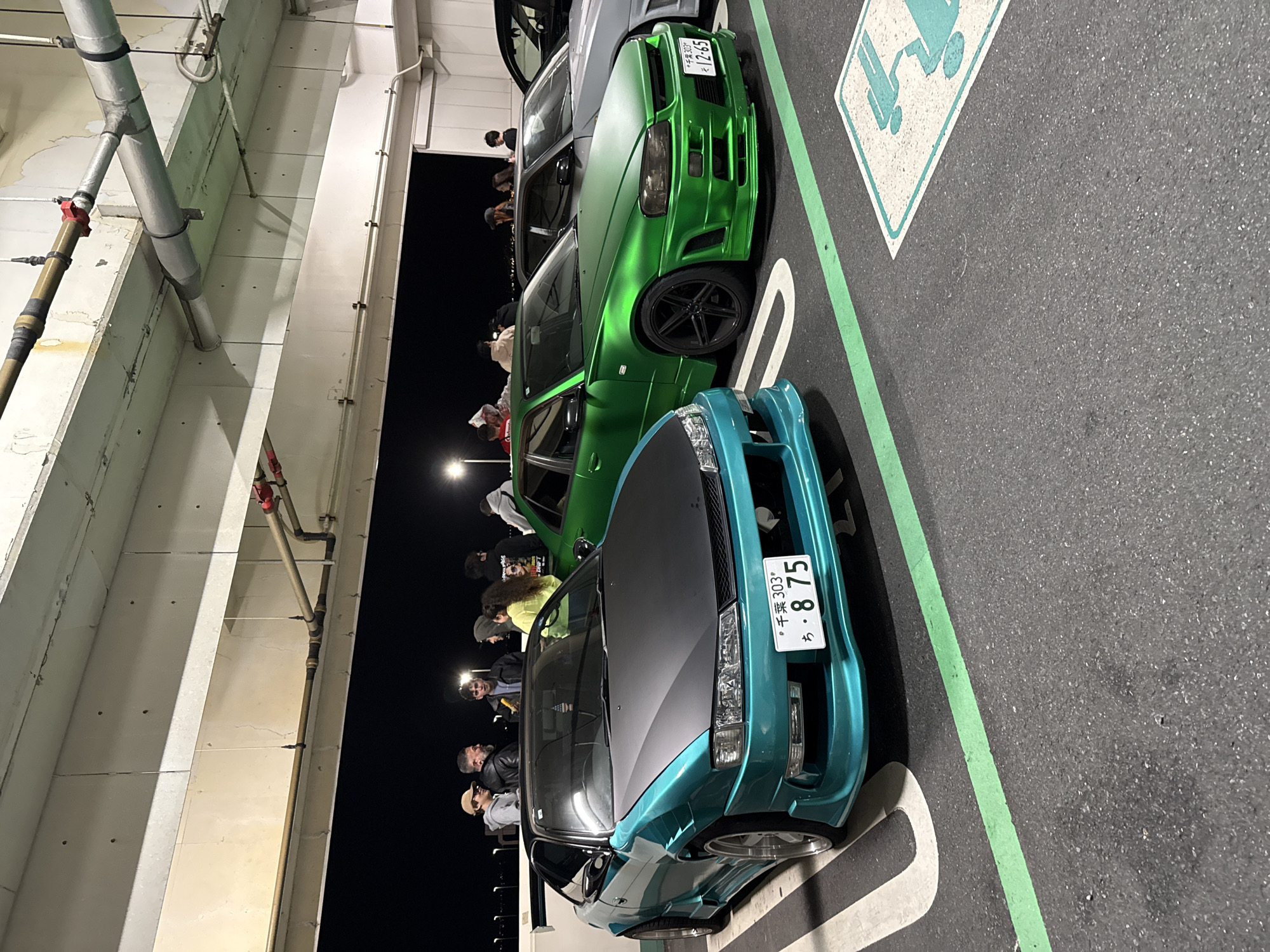 Cars parked in Kisarazu parking garage structure