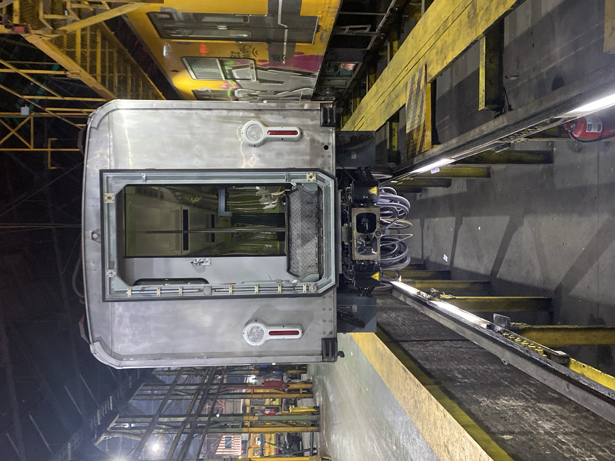 Buenos Aires Metro train observed during maintenance operations