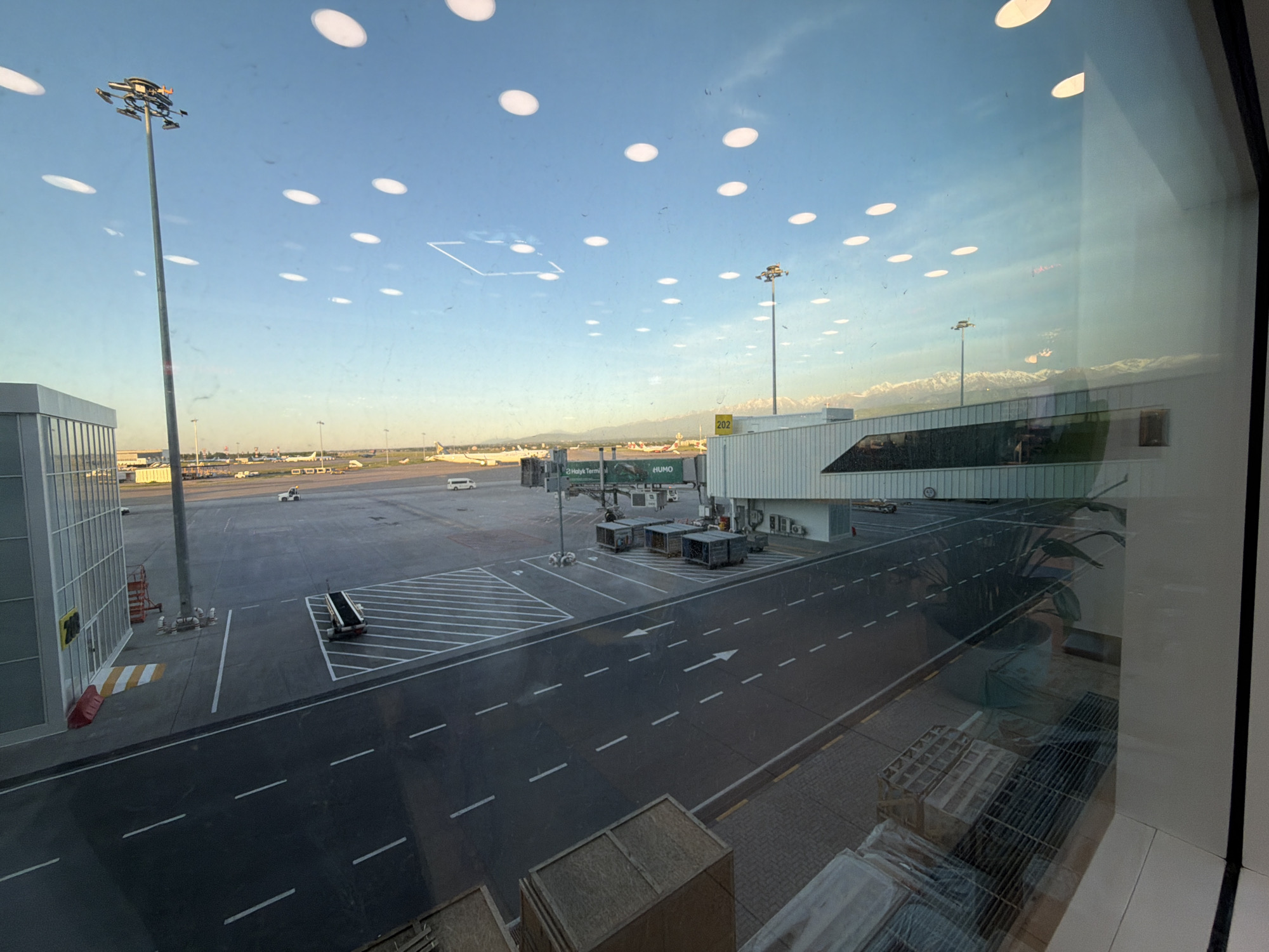 Routine airport operations documented at Almaty International Airport