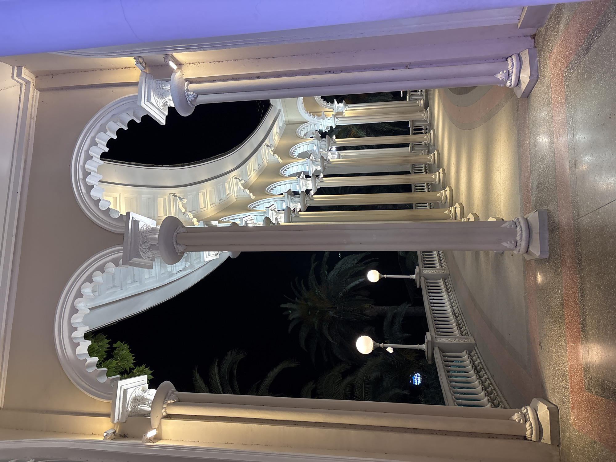 Evening stroll through Abaata's illuminated arcade with dessert stop