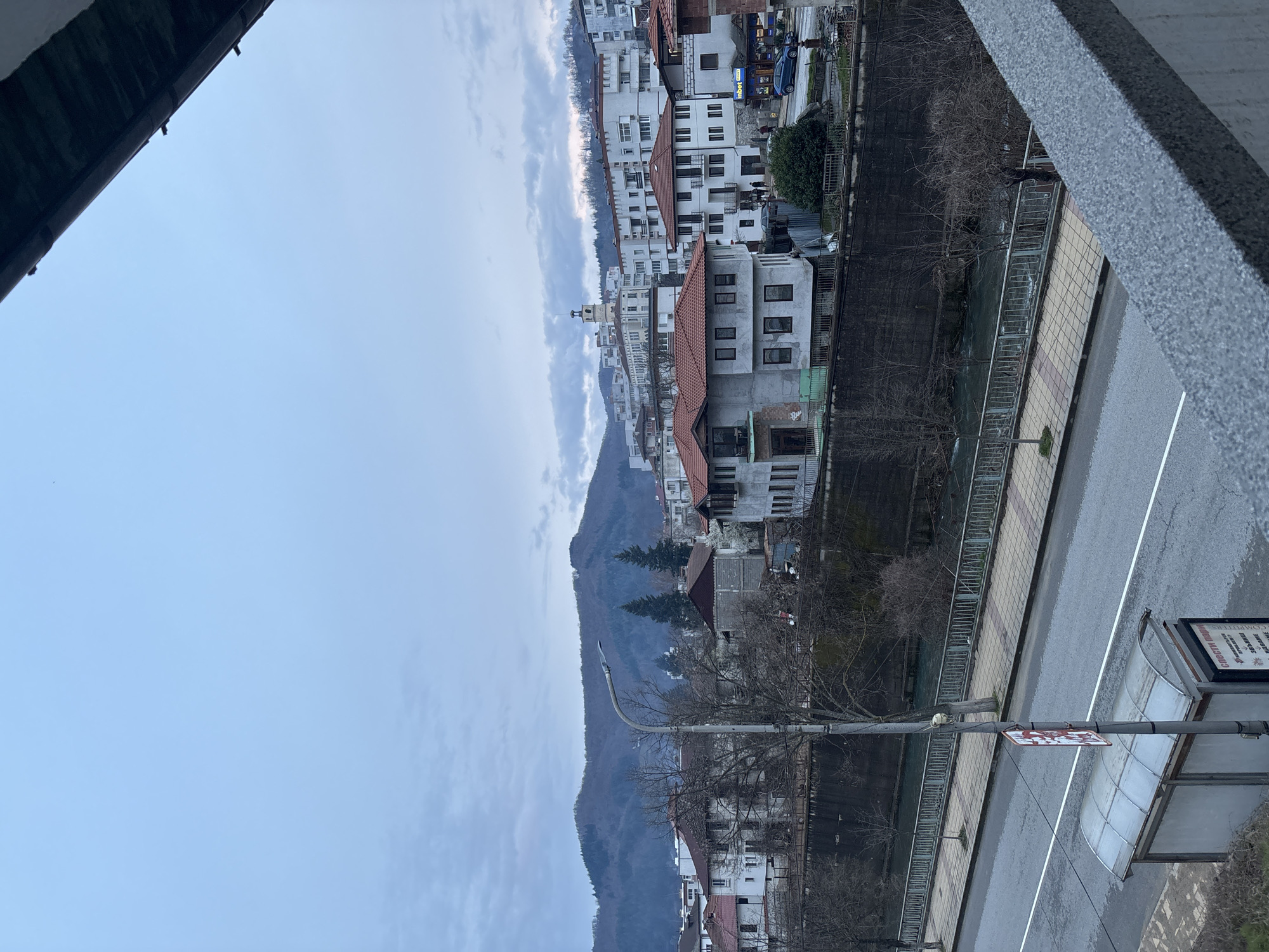 Elevated views capture overcast afternoon in Zlatograd, Bulgaria