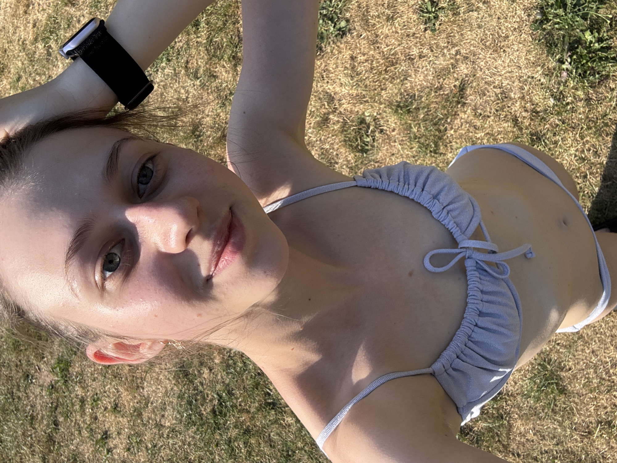 Summer day at Freibad Bürgstadt — slides, sunbathing, and town details