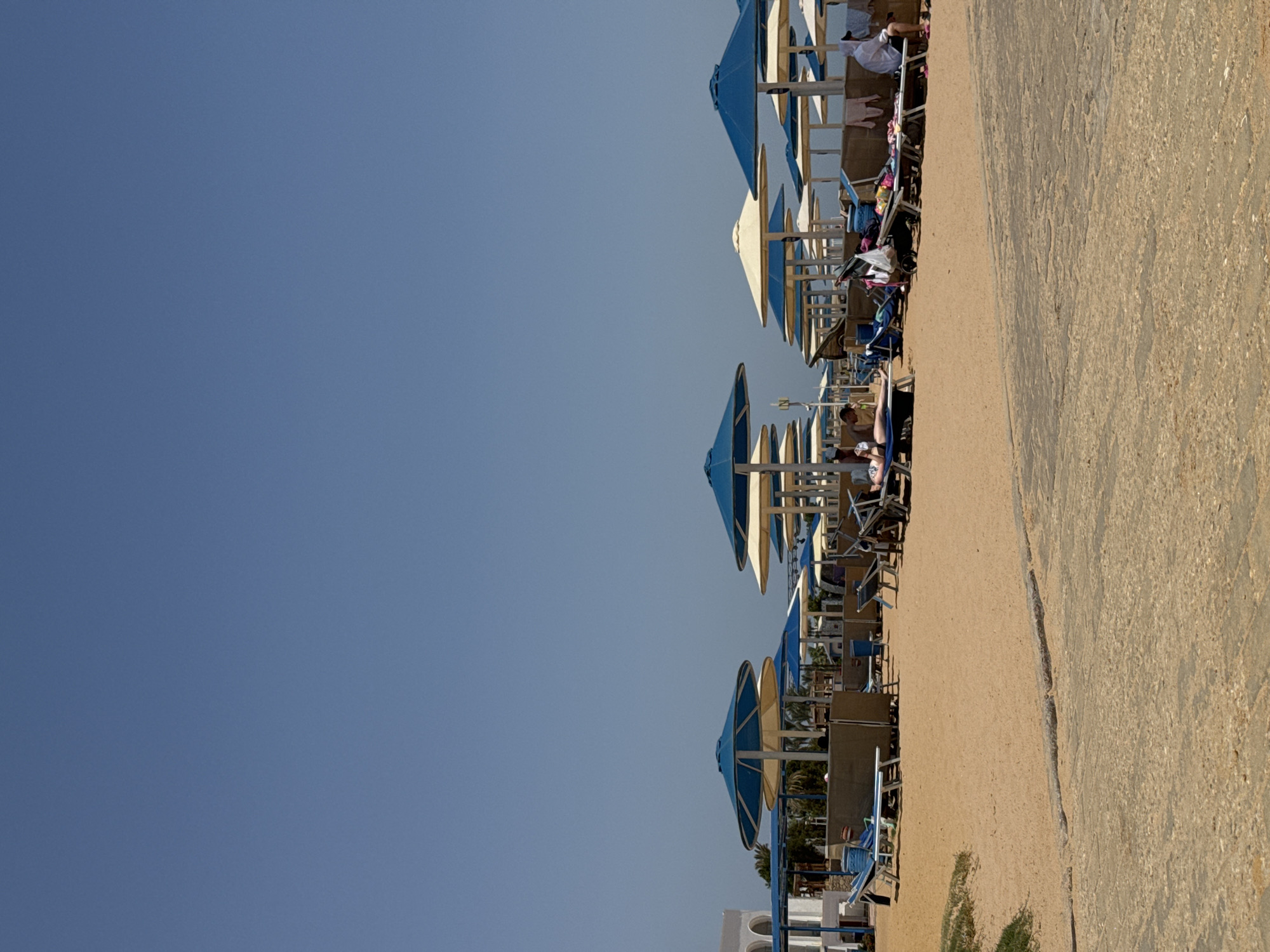 Sunny beach scene documented at Egyptian resort location