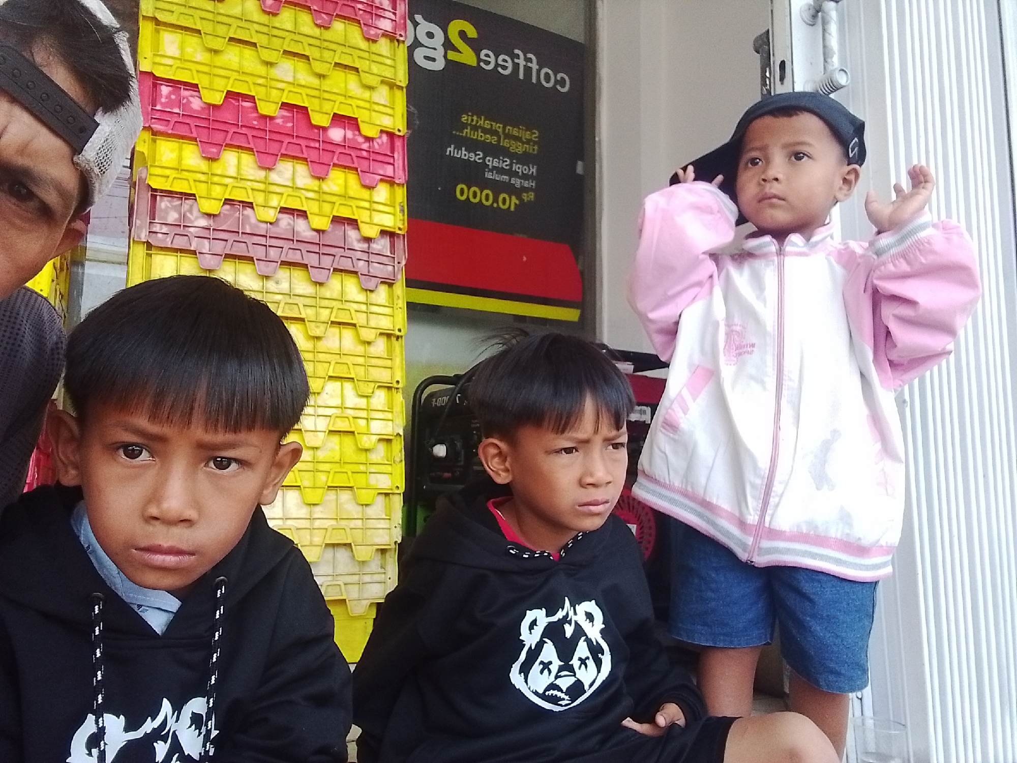 Everyday street activity around a Cianjur market area