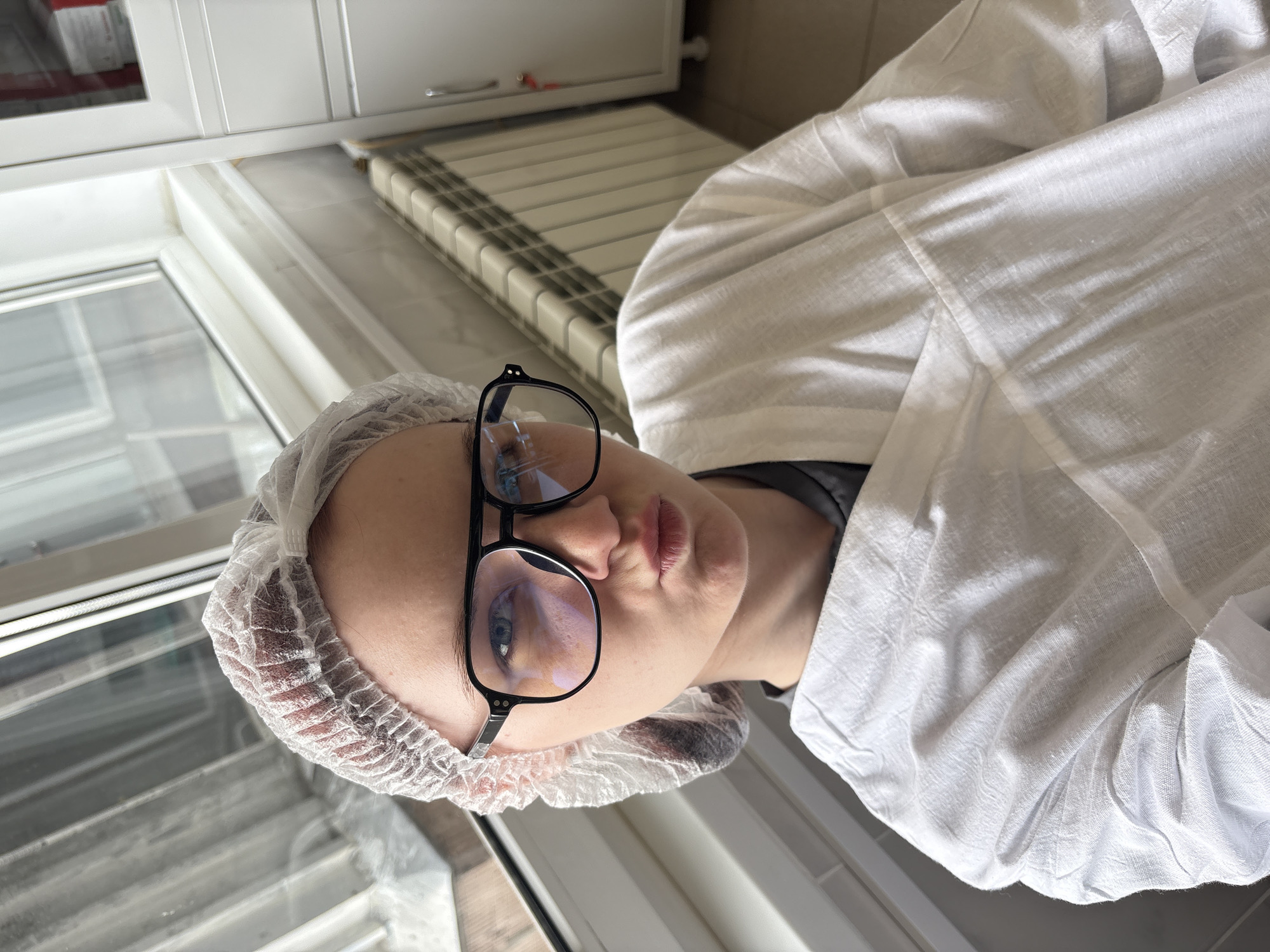Selfies from a Russian medical or lab facility