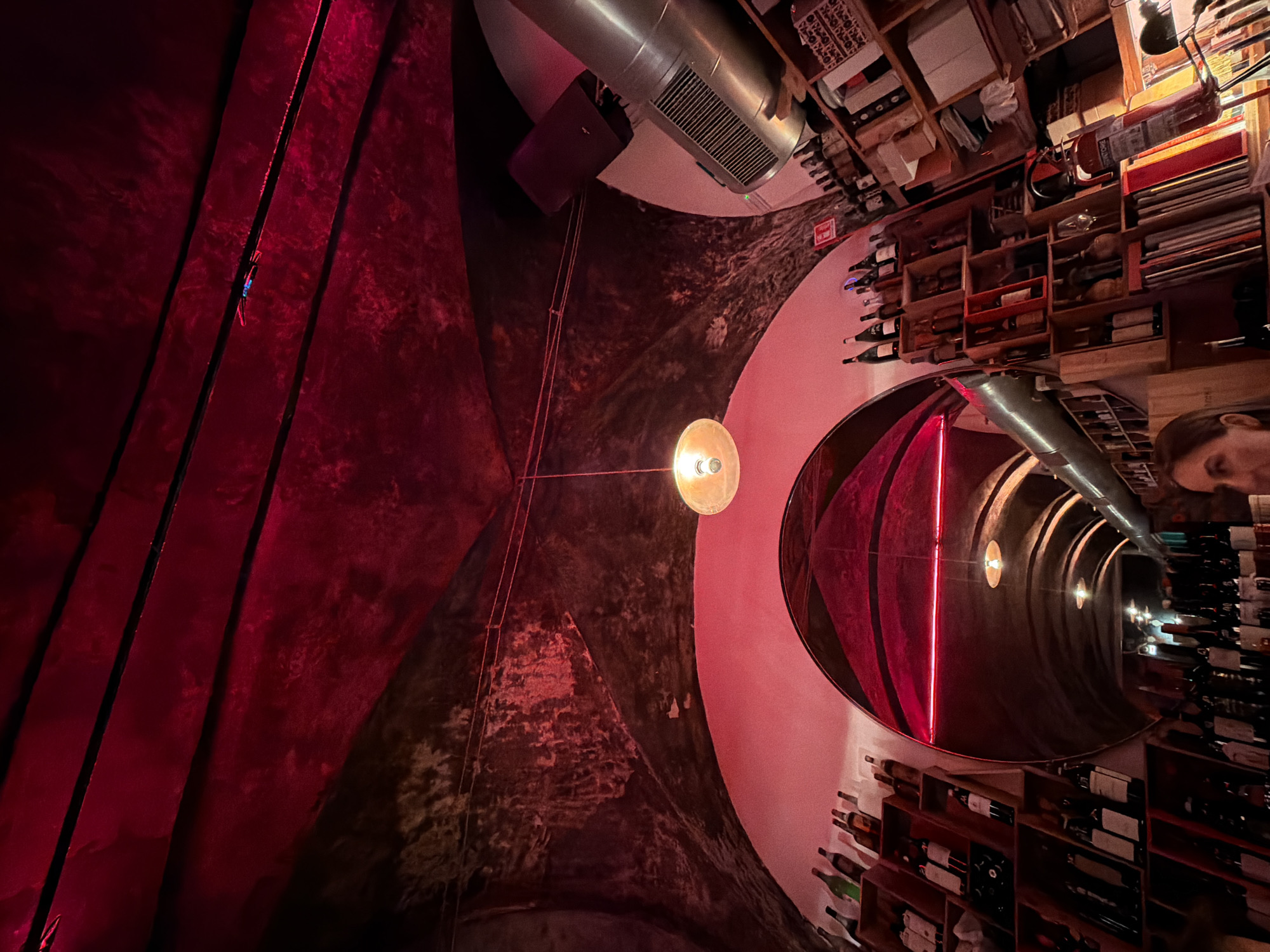 Wine bar evening in a historic Milan cellar
