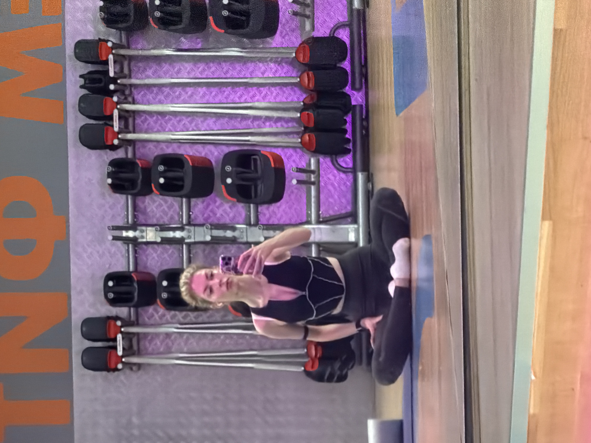 Gym session snapshots from a Moscow workout spot