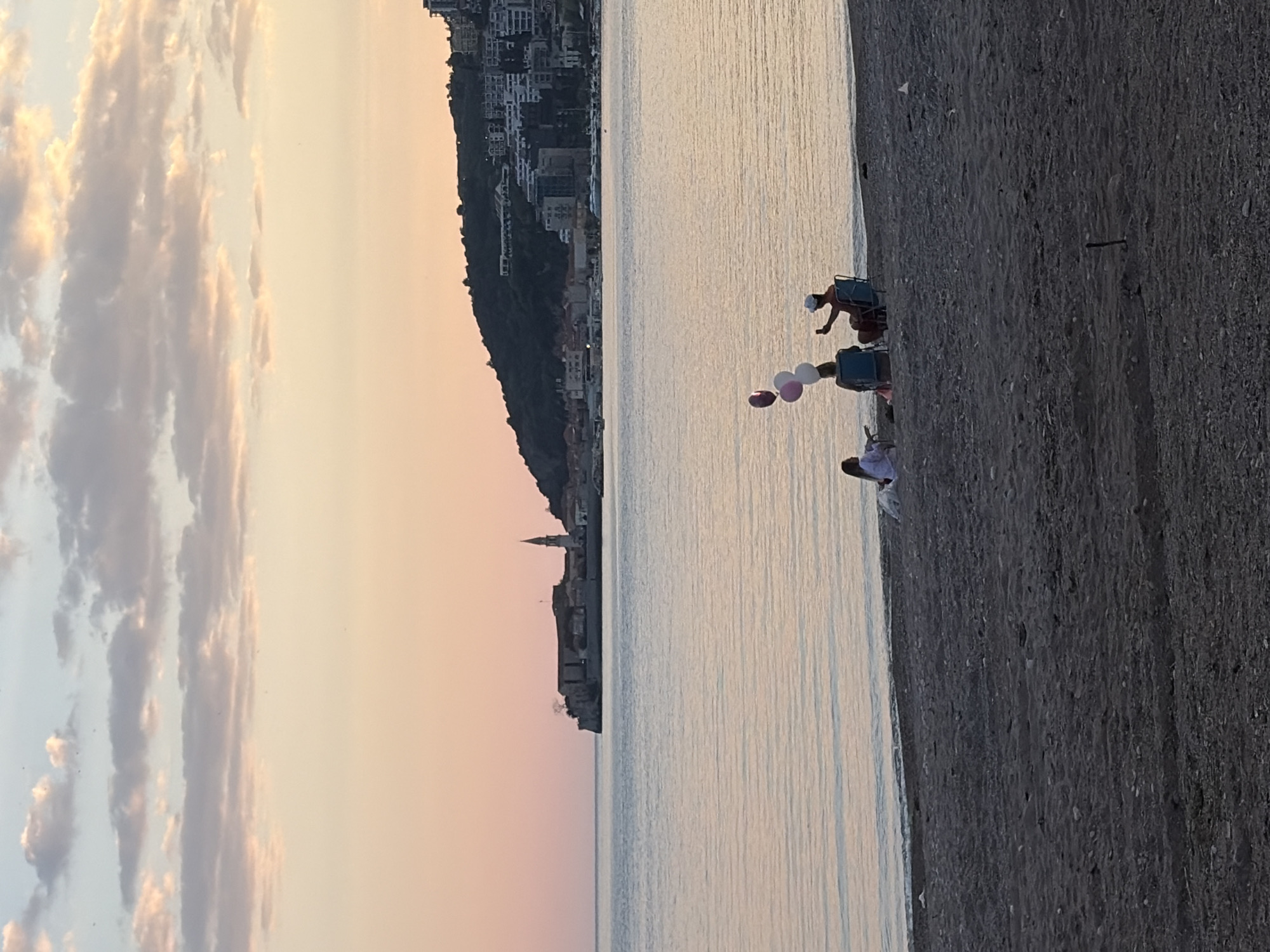 Sunset skies captured from coast and highway in Budva