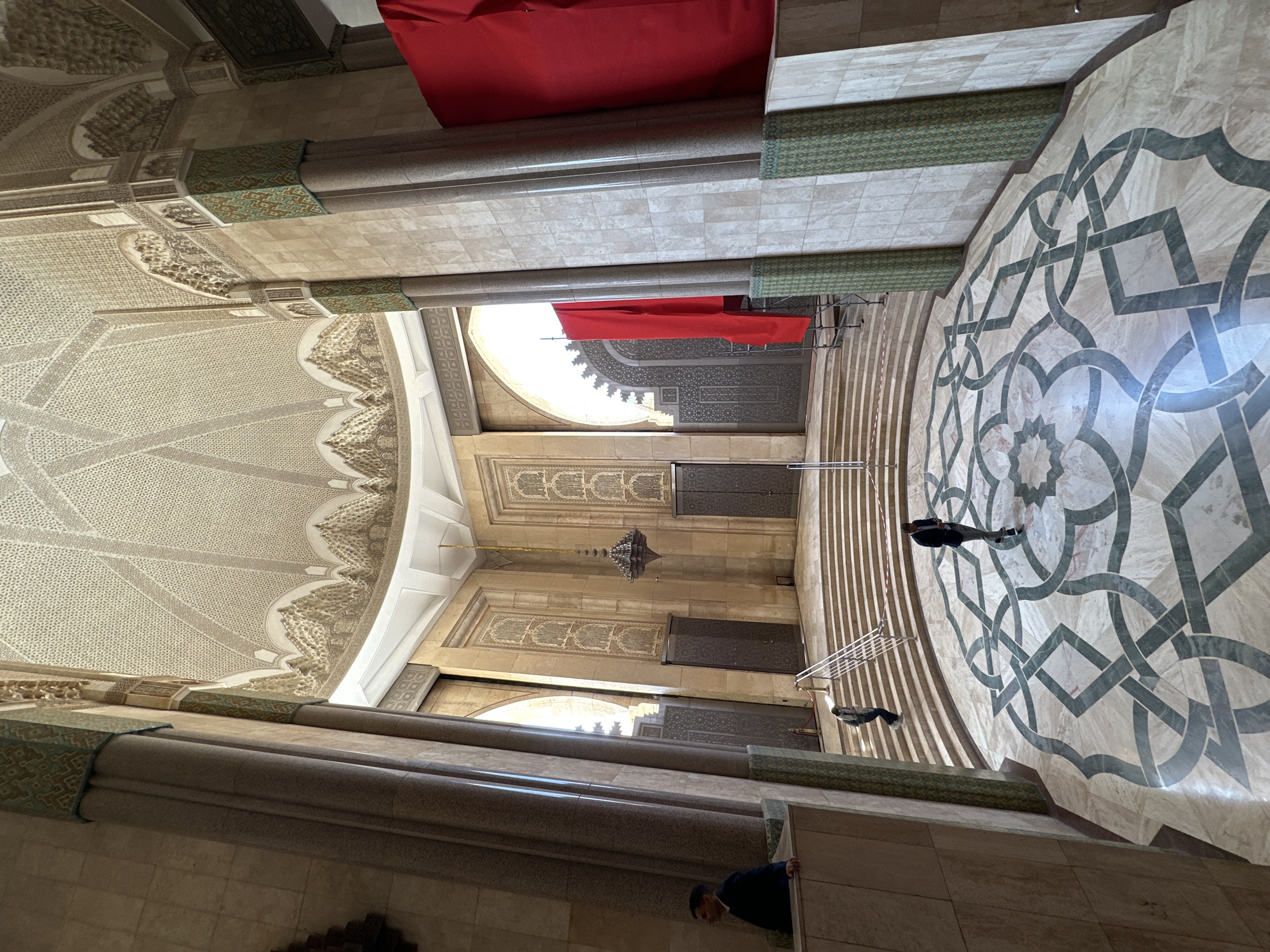 Grand ornate building interior photographed in Casablanca, Morocco