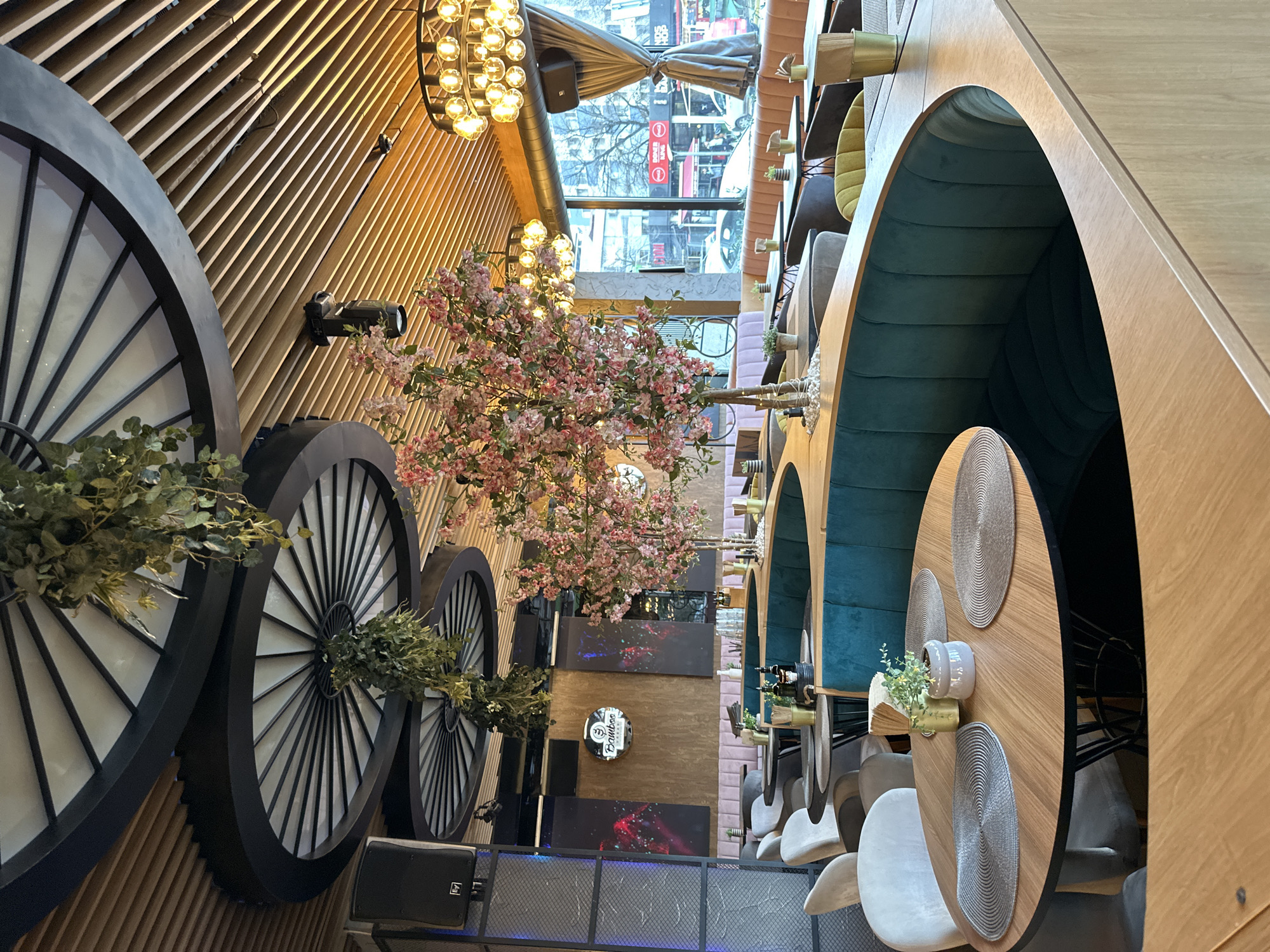 Restaurant interior documented in Sofia, Bulgaria