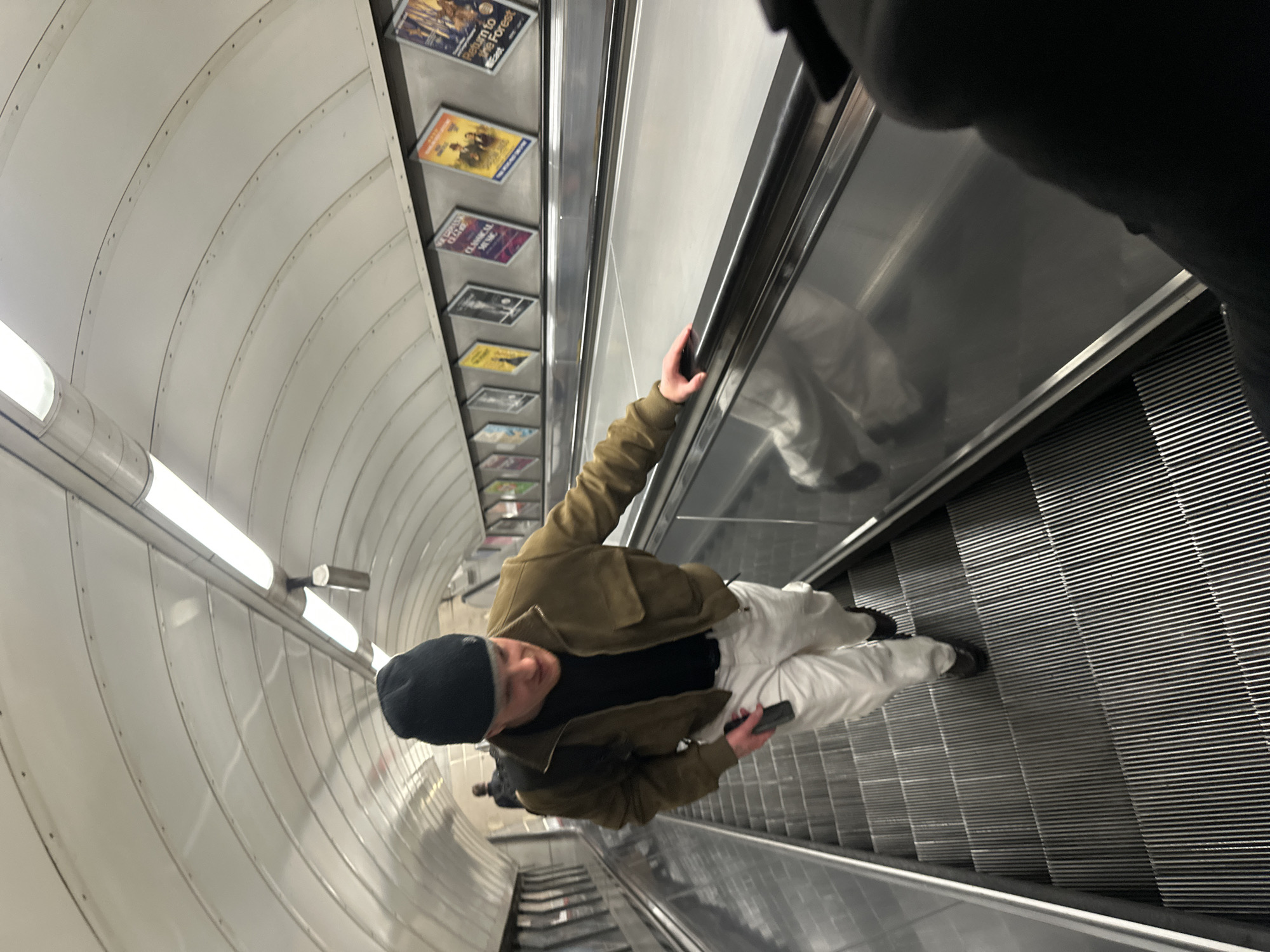 Late night commuter spotted at London Underground station