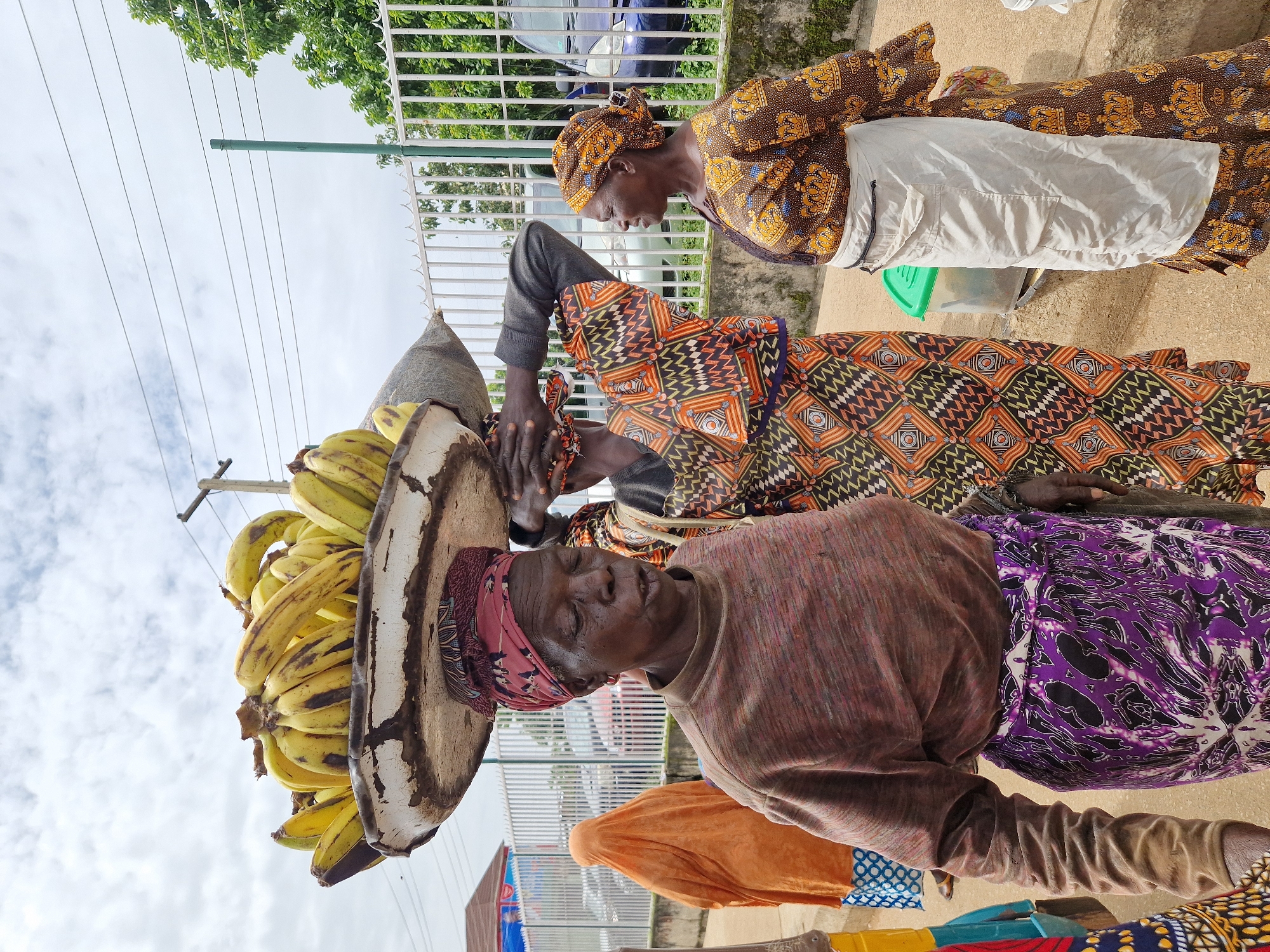 Street life and market activity in a busy African urban setting