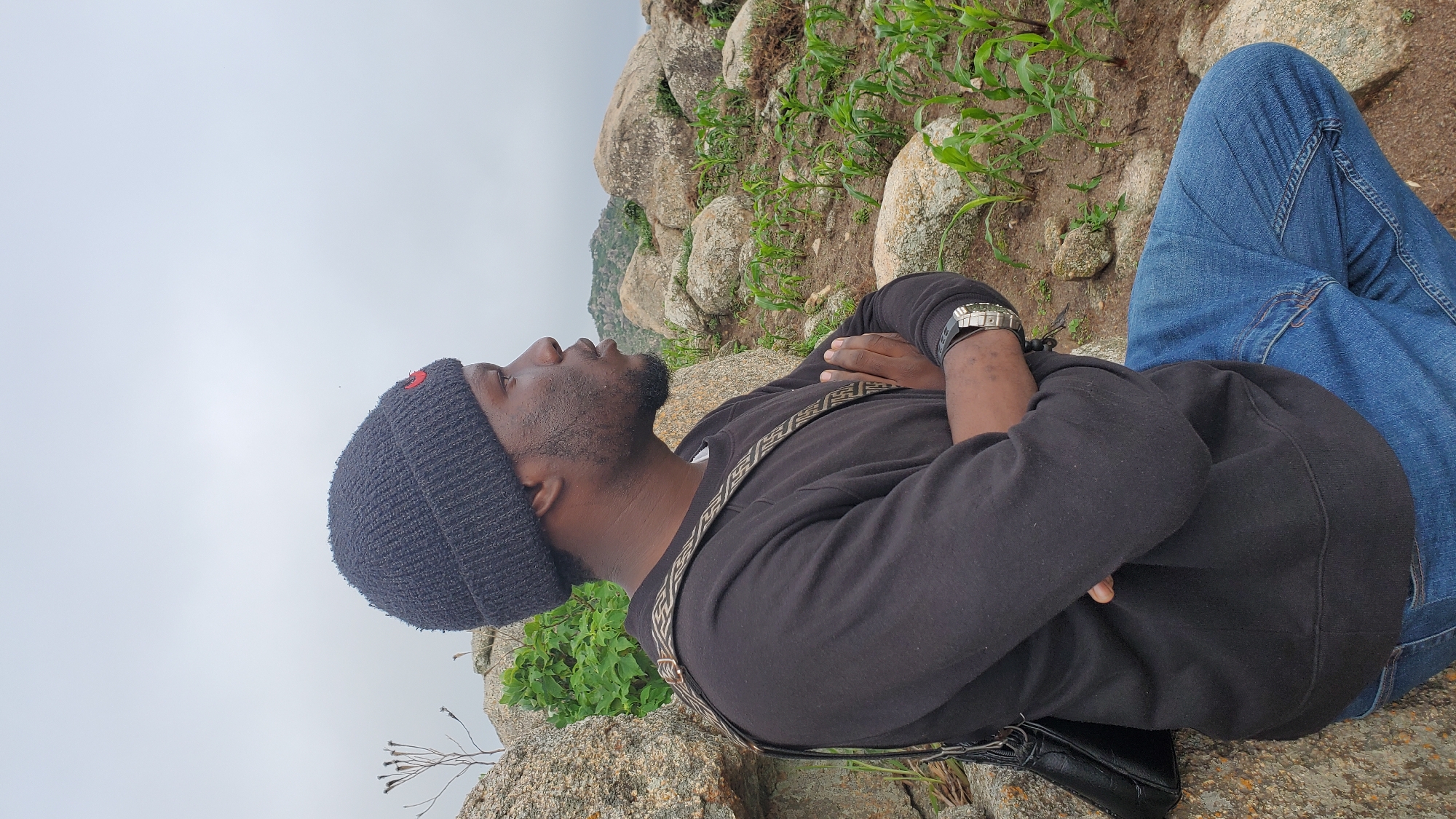 Filming on the rocky hills above Jos, Nigeria