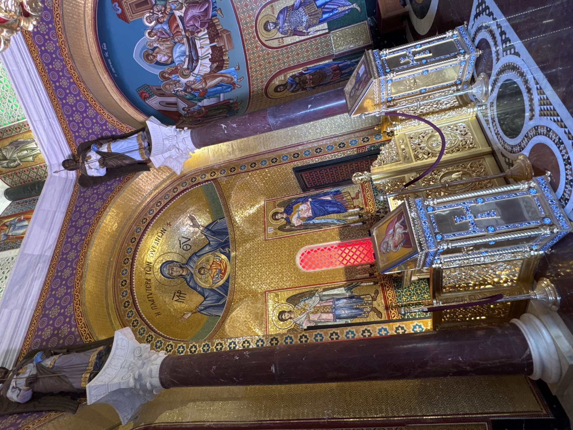 Visitor documents historic Cyprus monasteries and mountain landscape