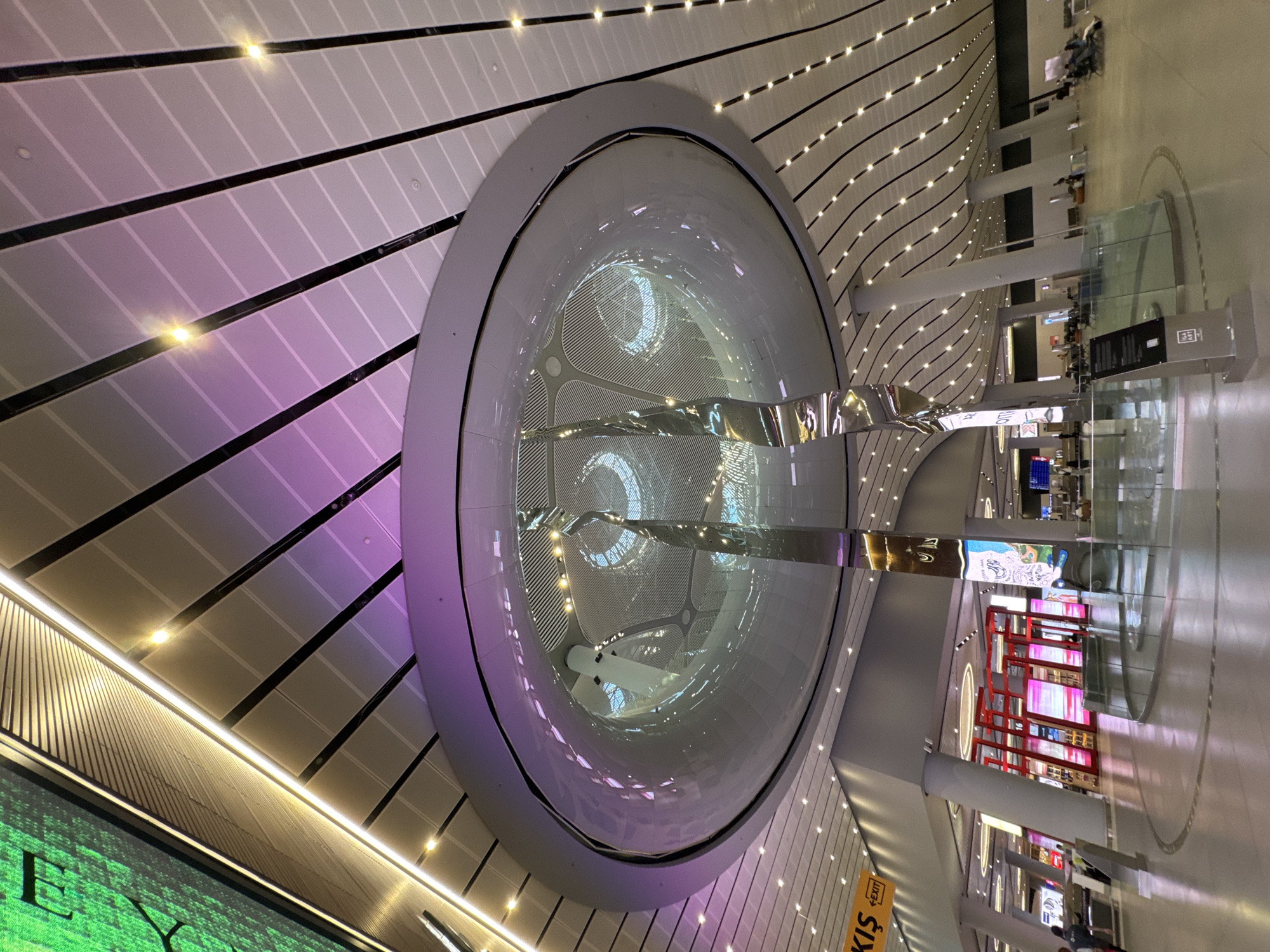 Inside Istanbul Airport's sweeping curved terminal