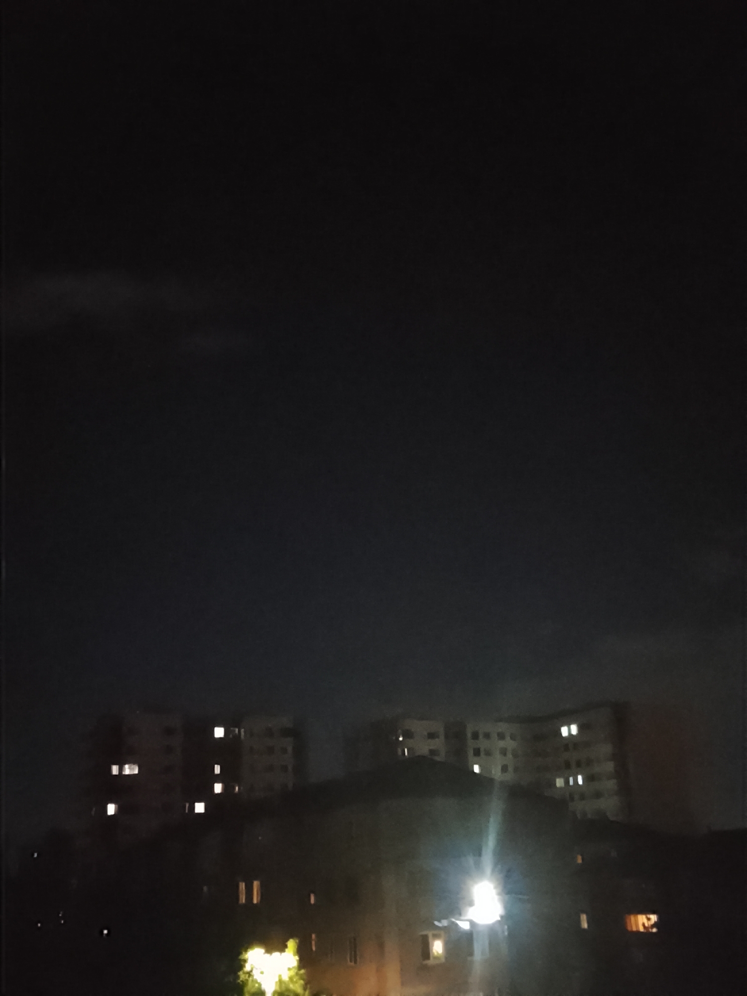 Nighttime residential views documented in Yerevan, Armenia