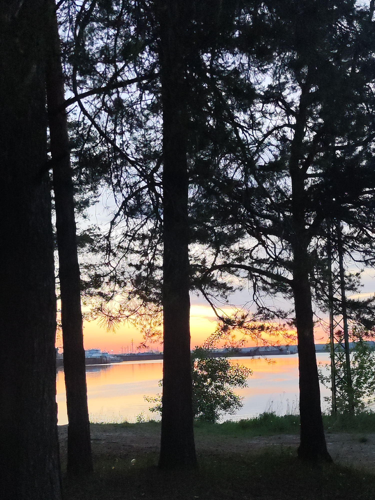 Sunset documented along Kama River in Chaikovsky, Russia