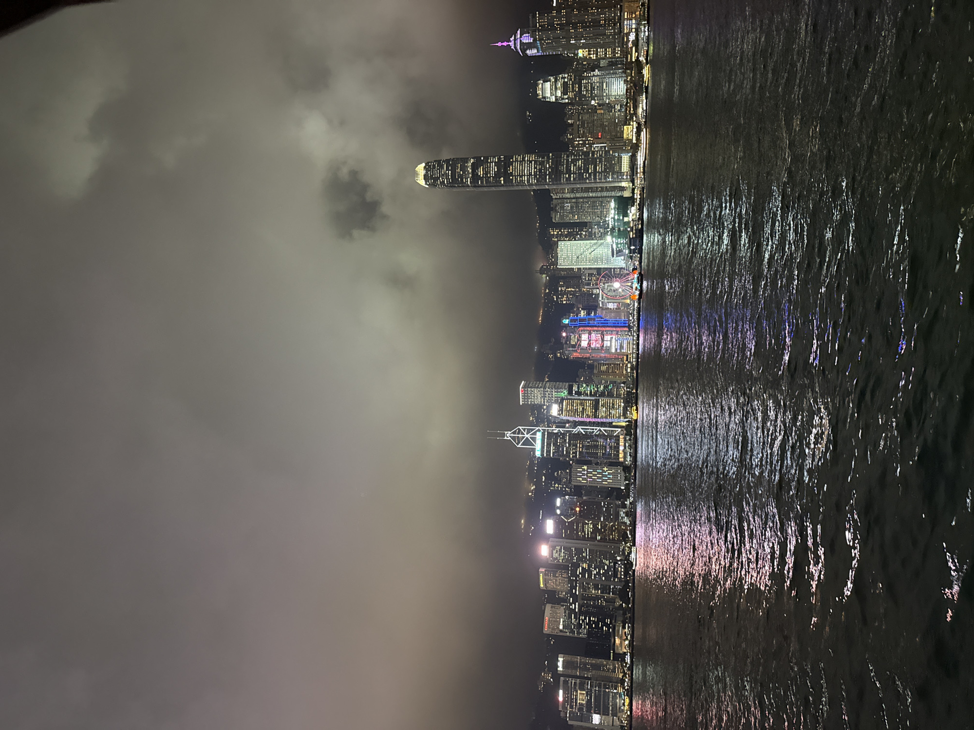 Historic Clock Tower photographed at night in Hong Kong