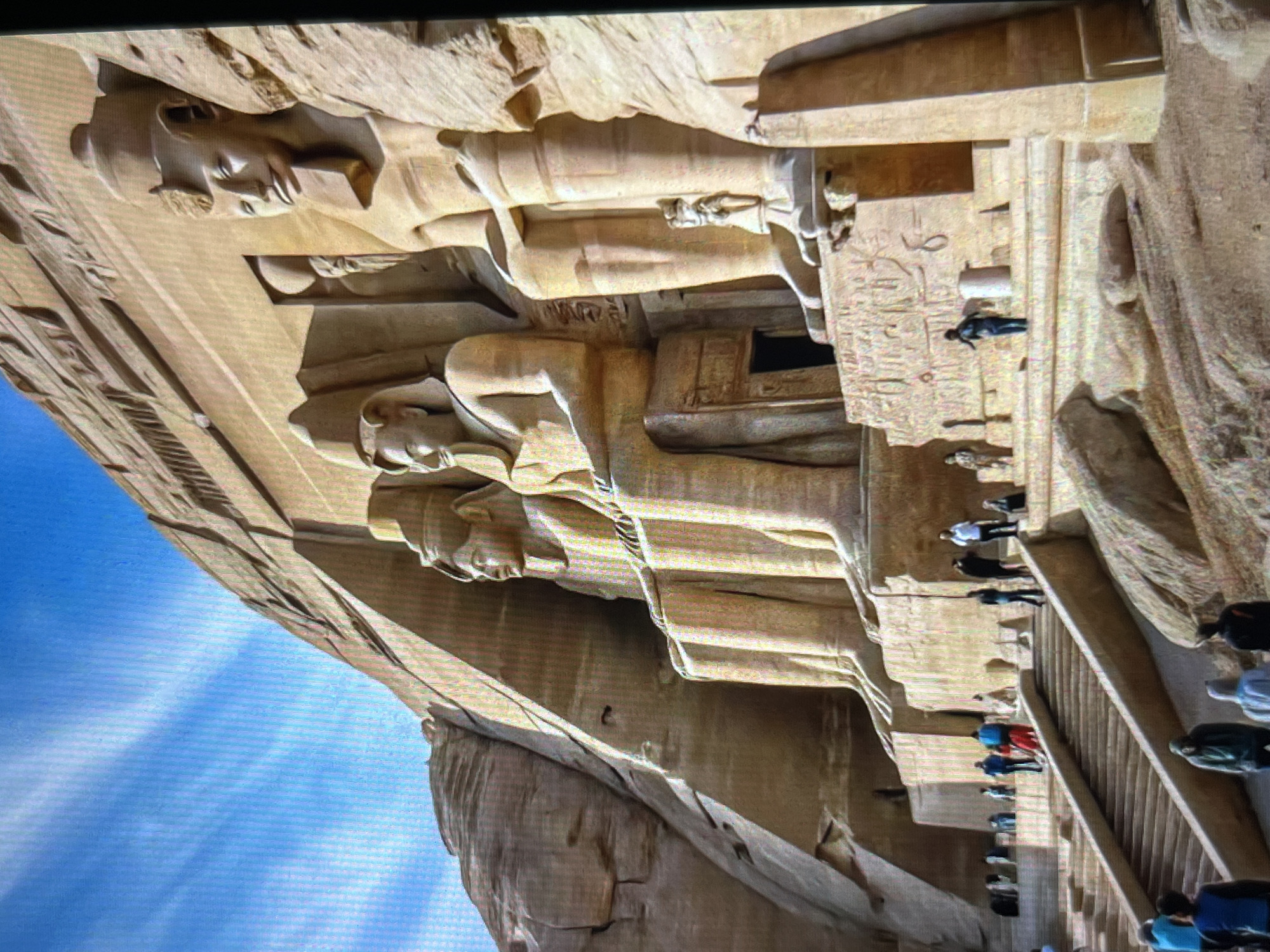 Tourist activity recorded at Abu Simbel temple in Egypt