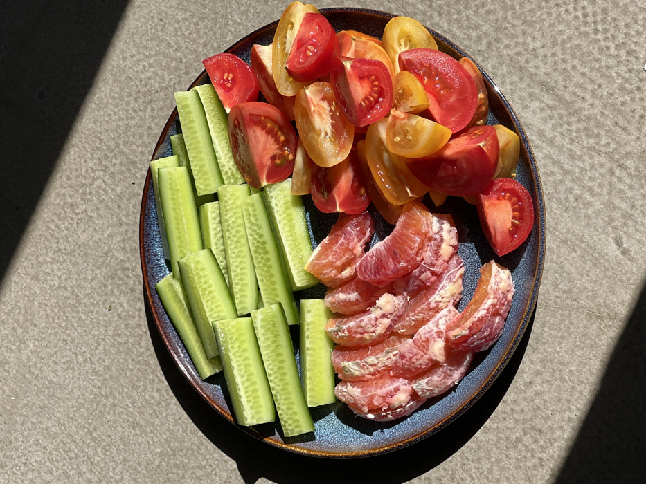 Tel Aviv resident documents morning routine with food, stars, disco ball