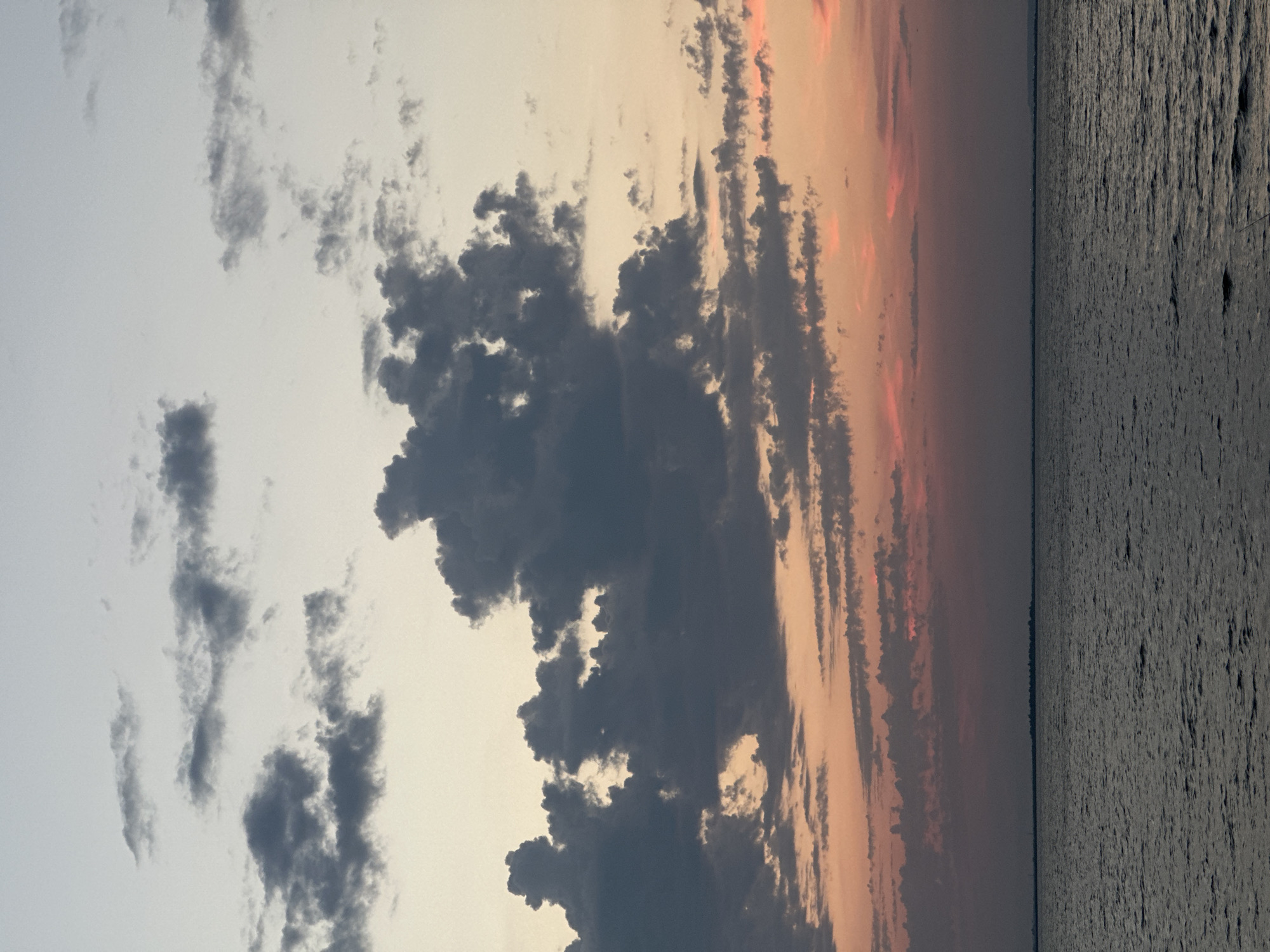 Dusk sky over a calm Kokshetau seascape