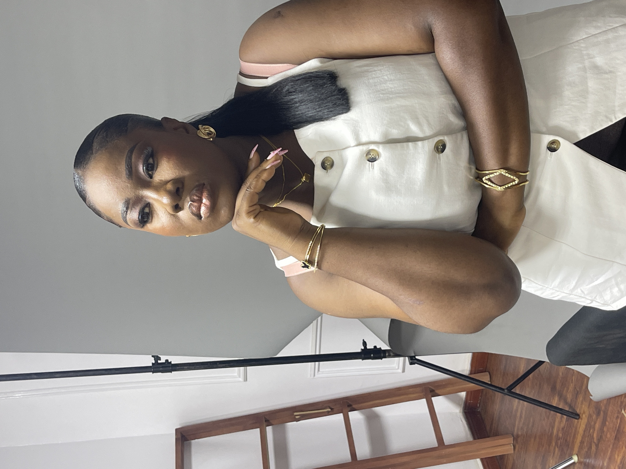 Portrait photography session captured in Abuja studio