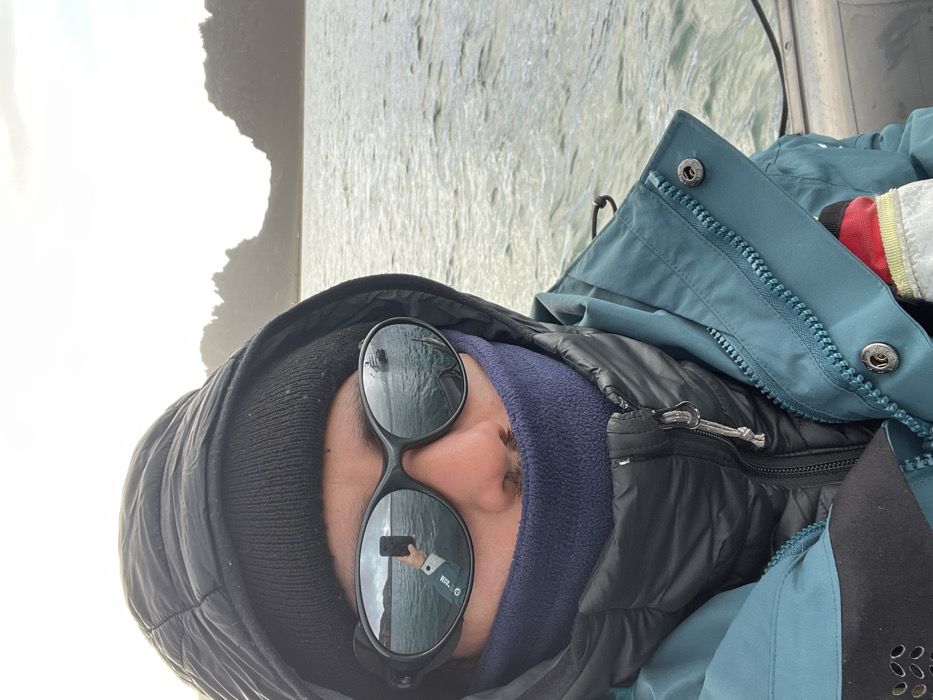 Tourist documents Antarctic research base visit with wildlife sightings
