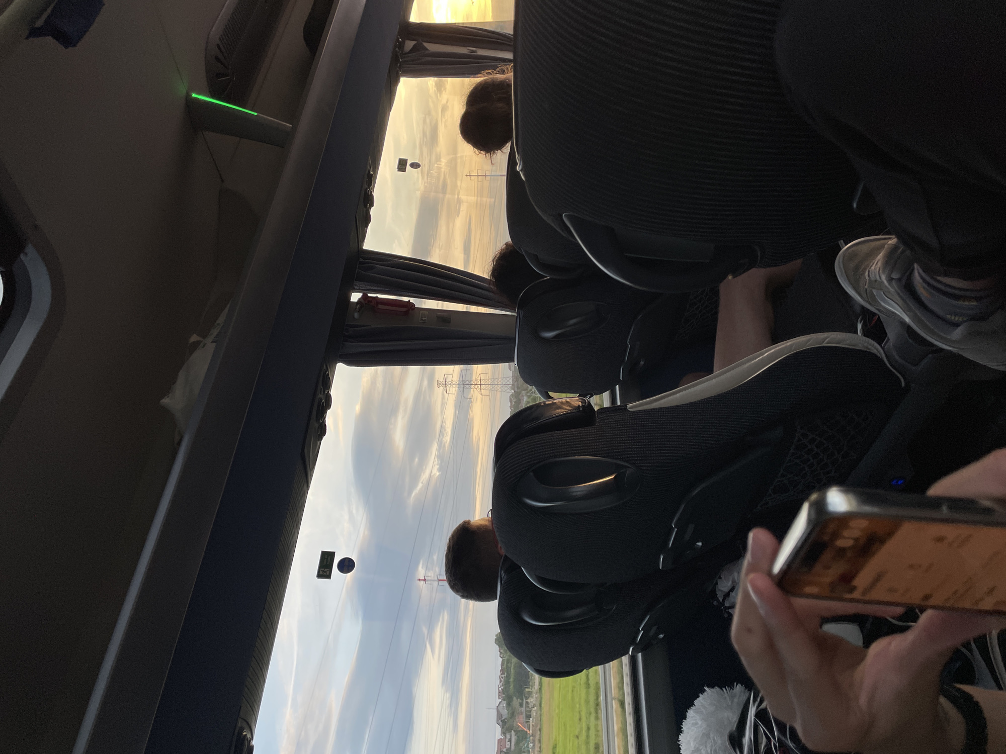 Passenger documents drive through Surcin toward Belgrade Airport
