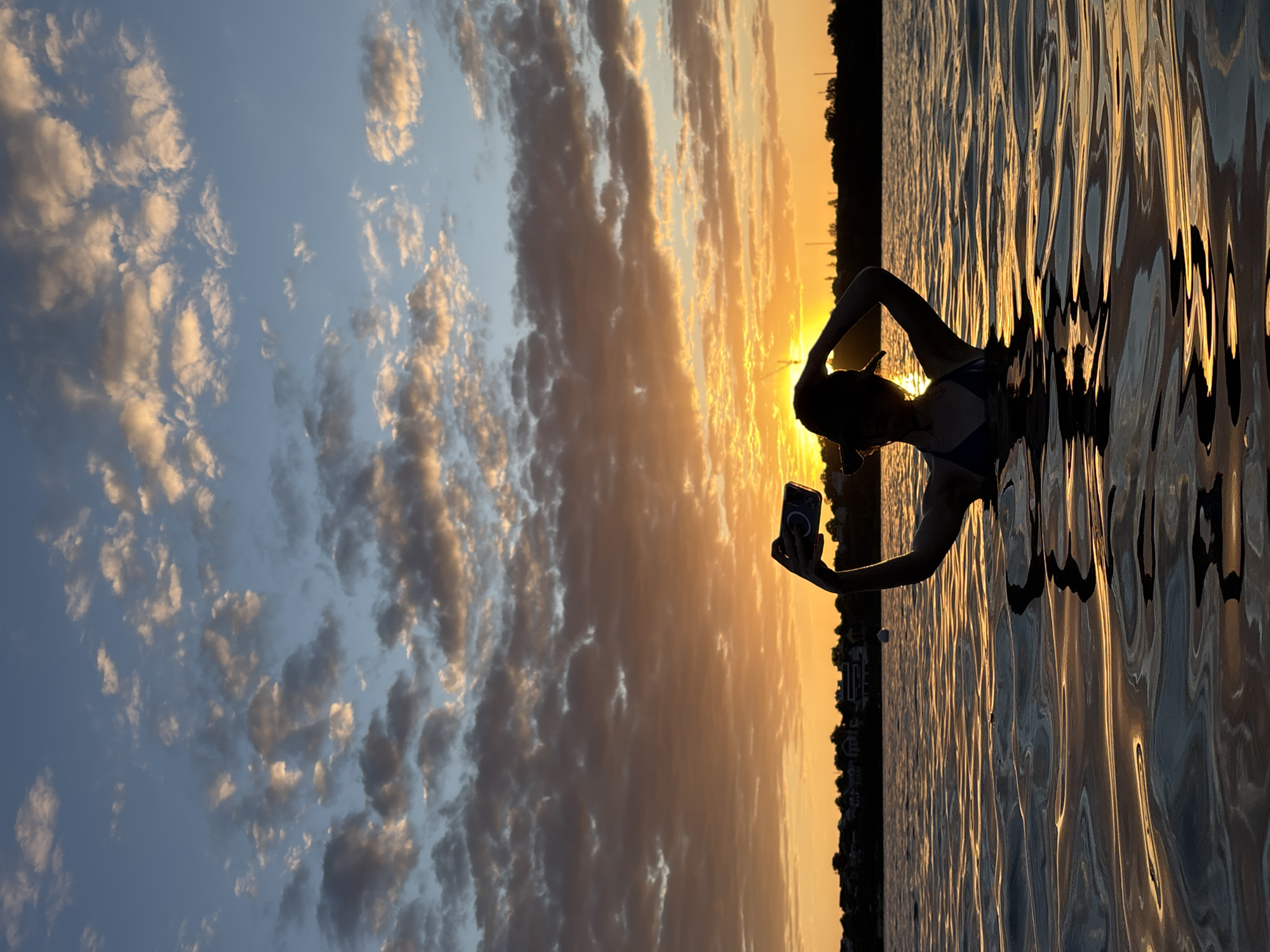 Golden hour on the water, Ternopil region