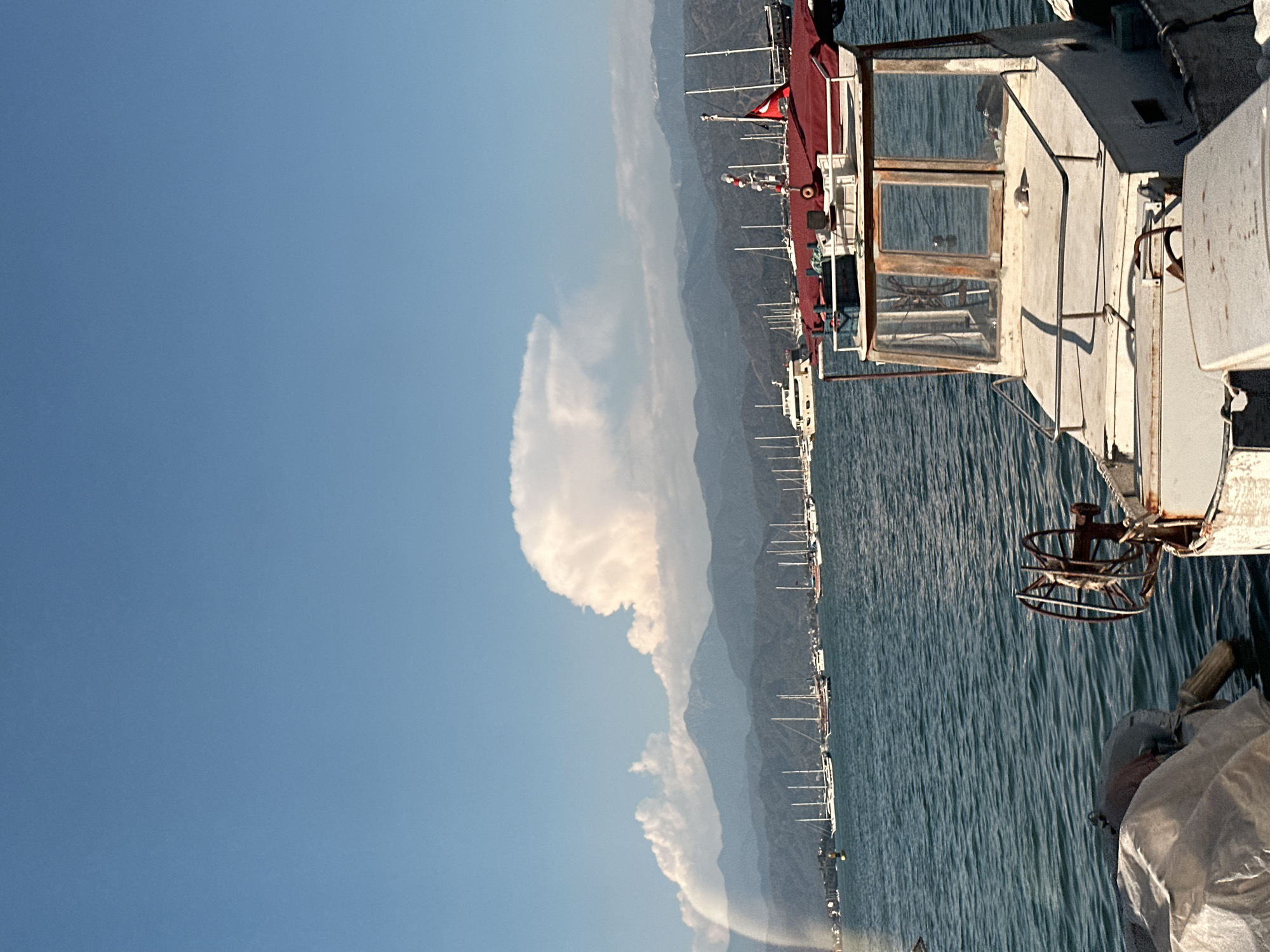 Sunny afternoon scenes documented in Fethiye, Turkey from sea and shore