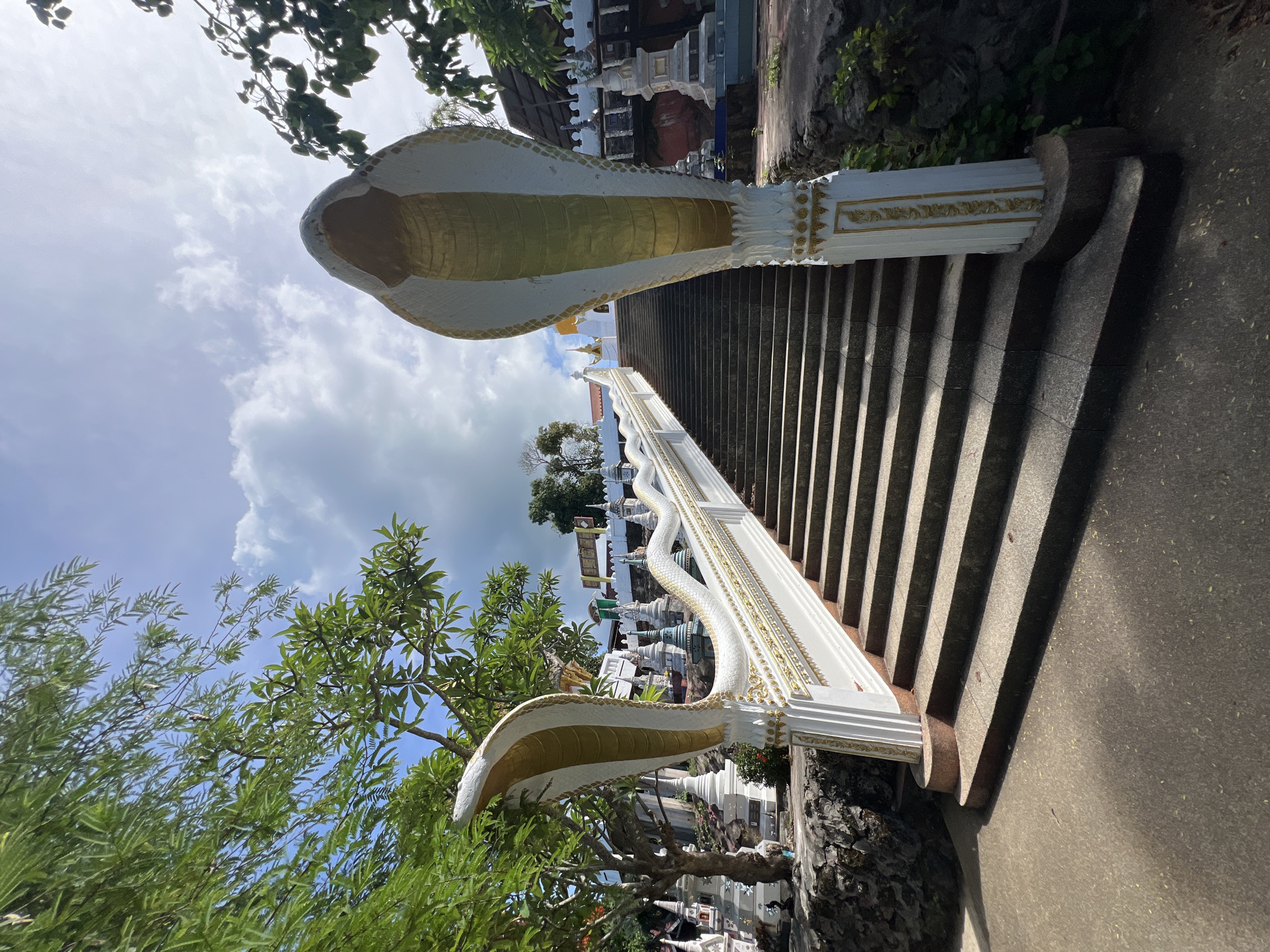 Temples, shrines, and coastline in Baan Hua Thanon, Thailand
