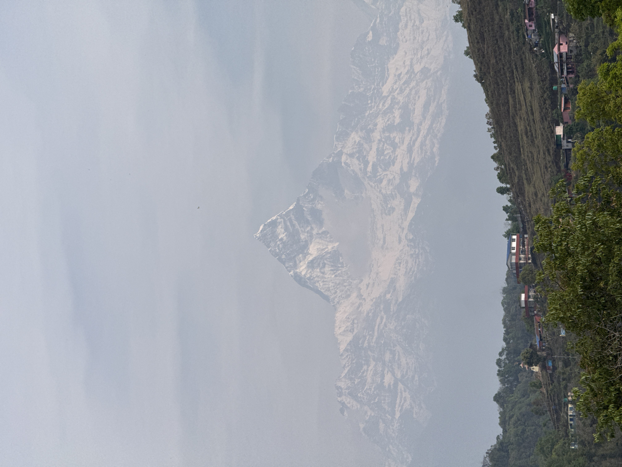 Early morning mountain viewing session documented in Pokhara, Nepal
